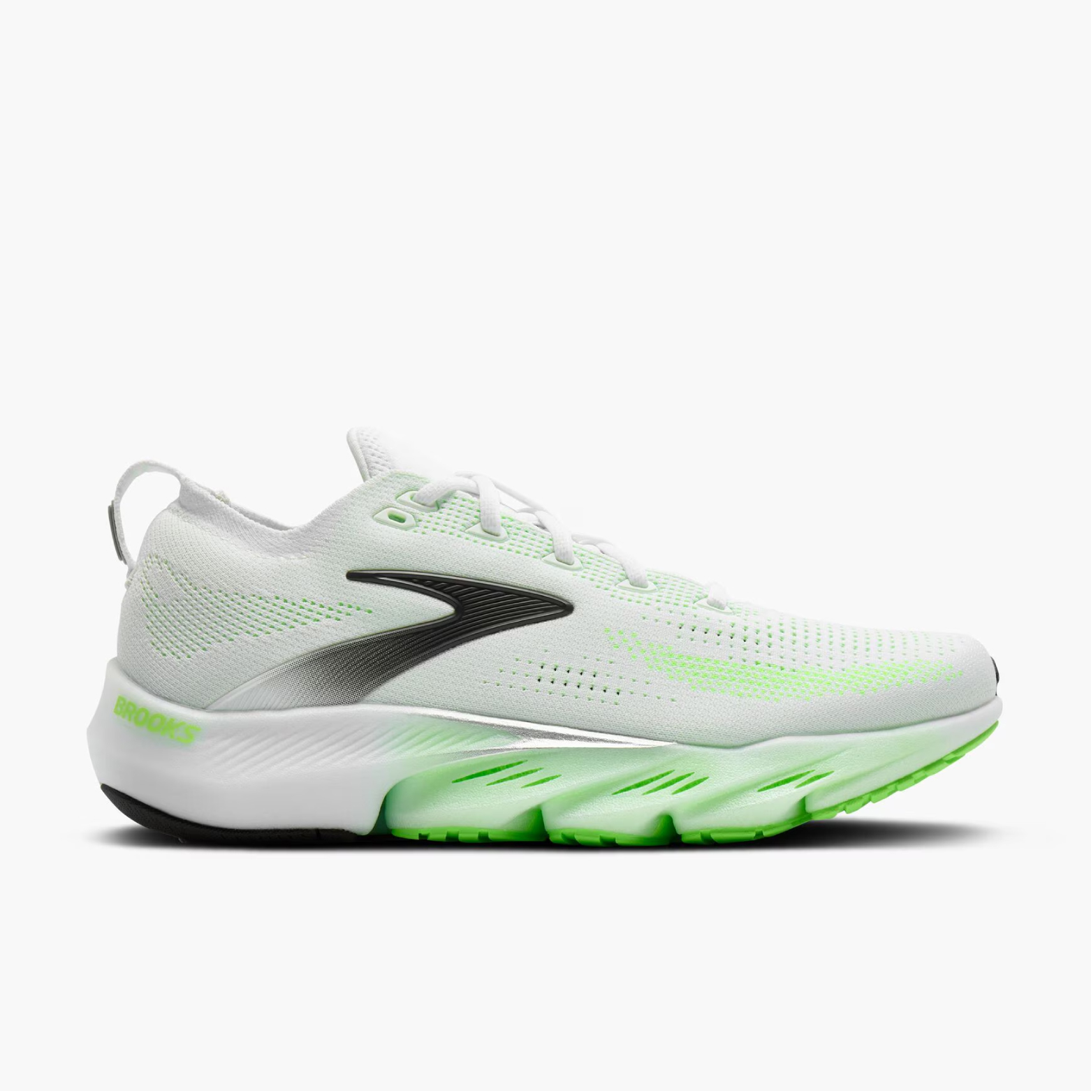 Brooks Men's Glycerin Flex Running Shoes - White/Green Gecko/Phantom