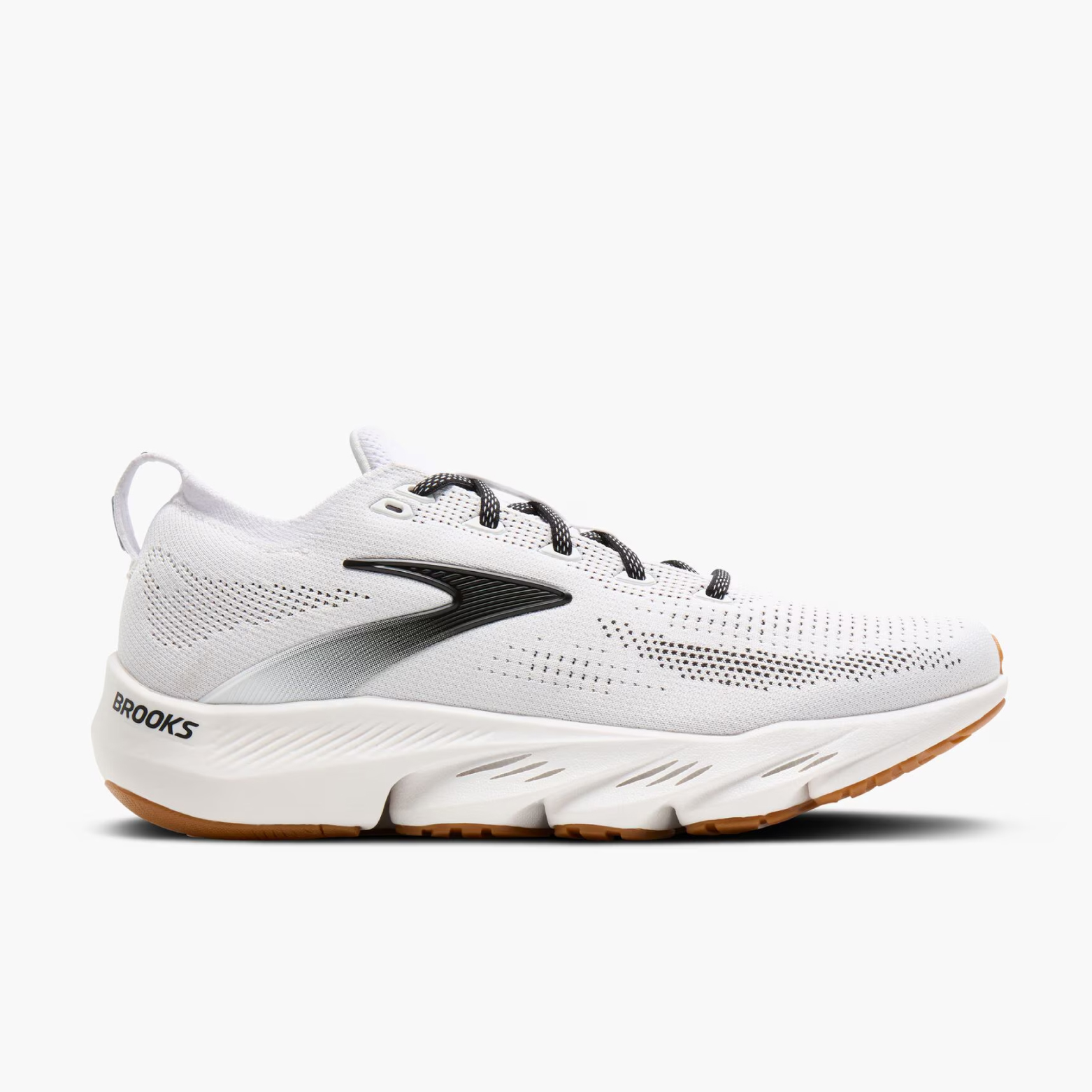 Brooks Men's Glycerin Flex Running Shoes - White/Black/Gum