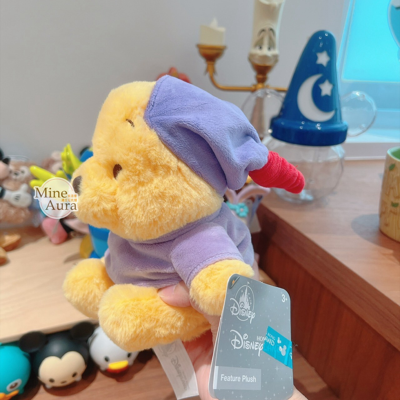 (現貨) 小熊維尼 Winnie the Pooh 睡衣造型 拍手感應互動設計 搖搖 玩具 絨毛 娃娃 玩偶 -香港迪士尼樂園