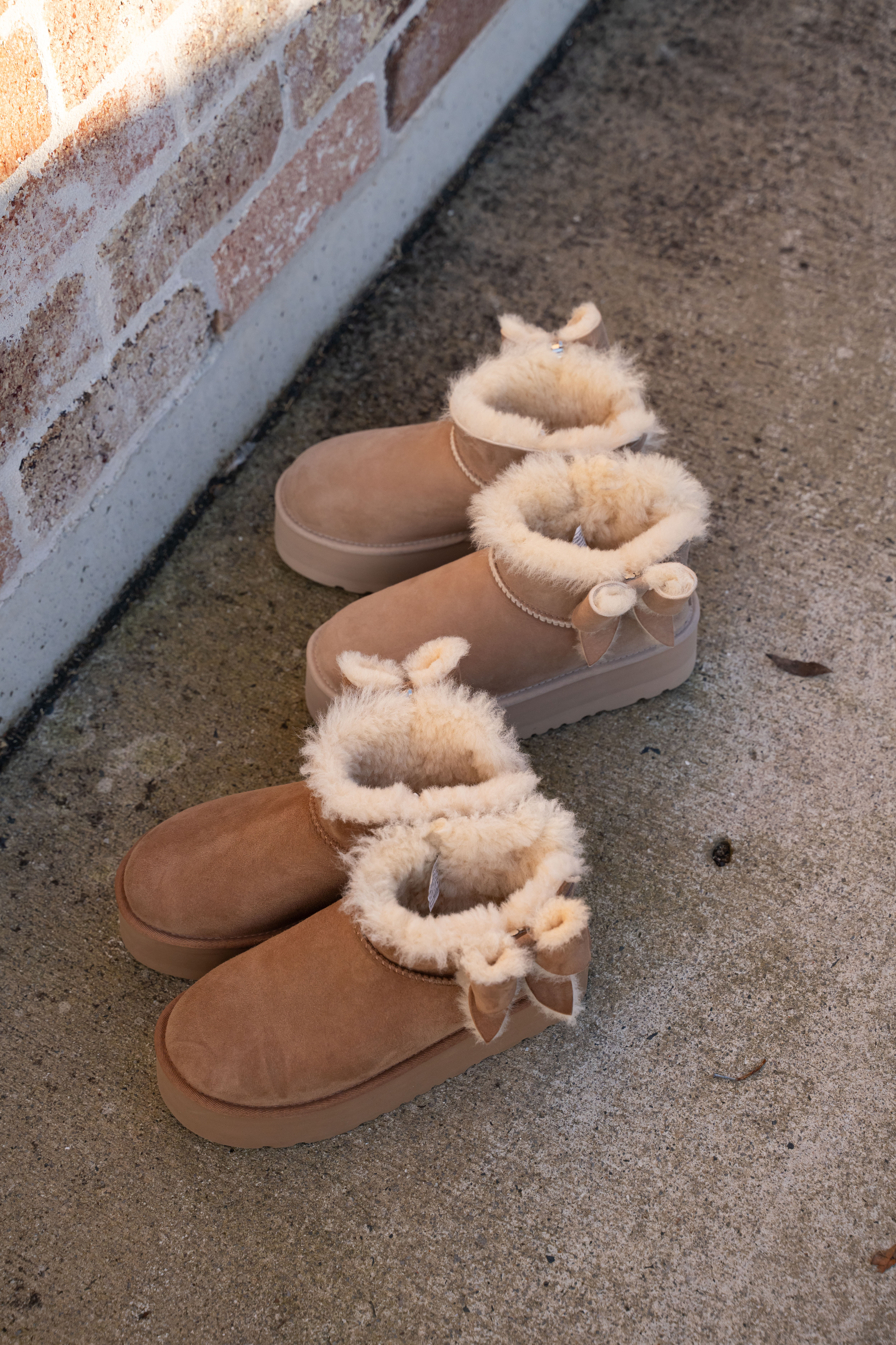 【3色入】UGG Ozlana 2026AW Classic Ultra Mini Bailey Bow Platform (Detachable Feature)