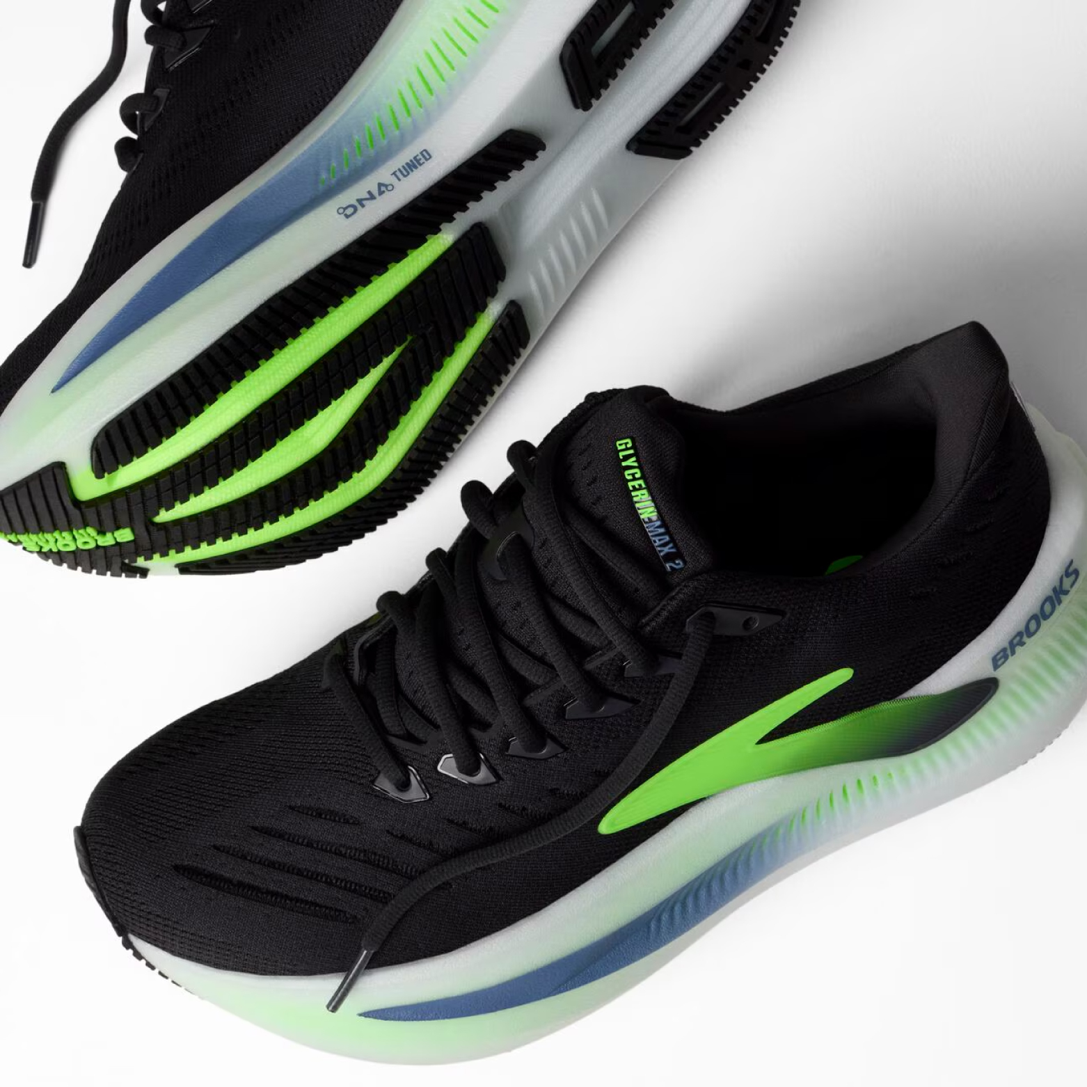 Brooks Men's Glycerin Max 2 Running Shoes - Phantom/White/Green Geeko