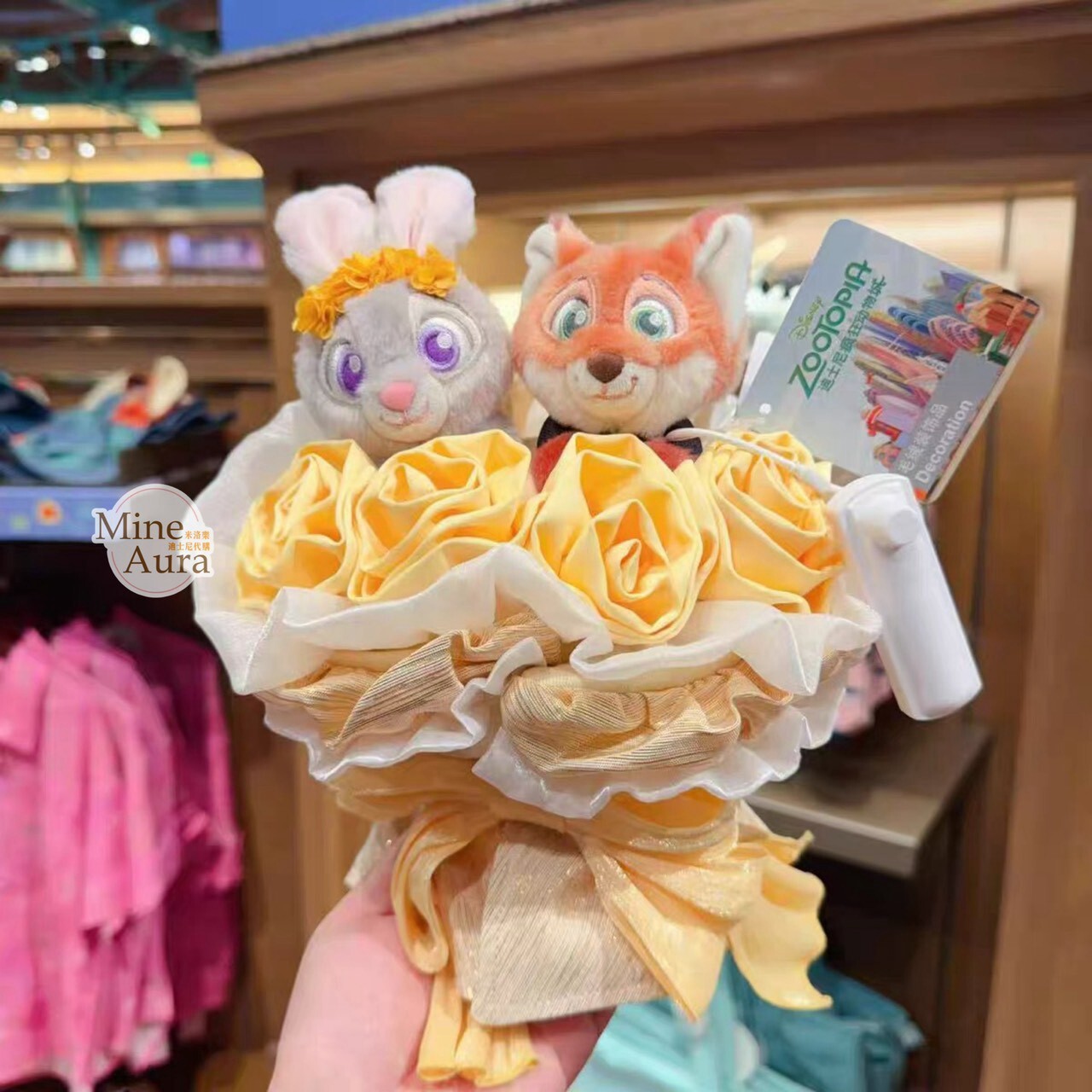 2026 萬聖節 動物方城市 Zootopia 哈茱蒂 Judy 兔 胡尼克 Nick 絨毛花束造型 -上海迪士尼樂園