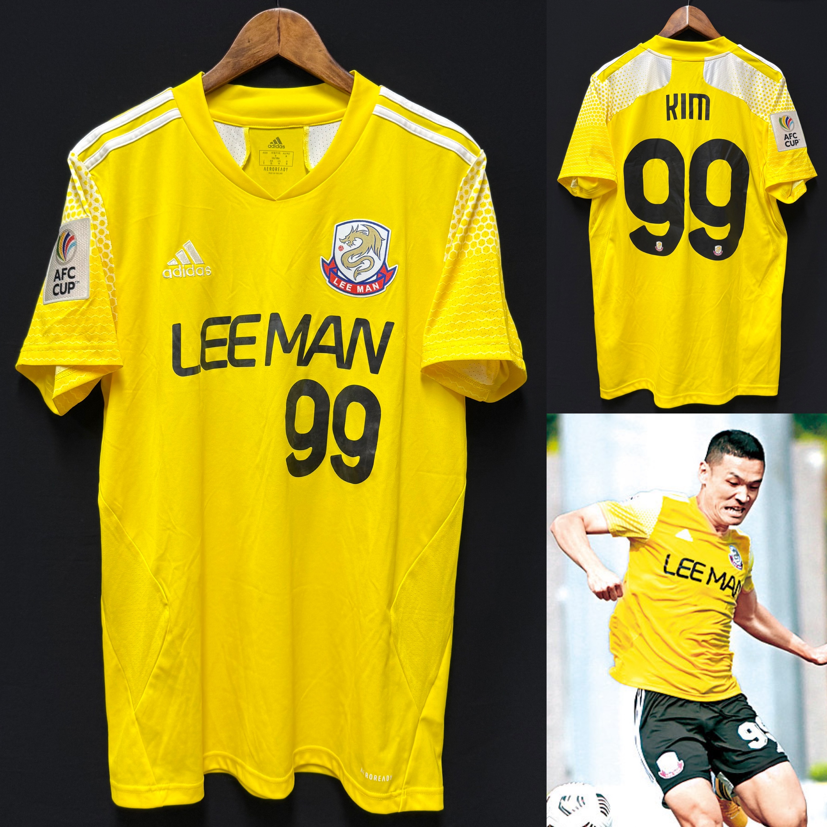 Lee Man Football Club 2020-2021 AFC Cup Adidas Home Shirt #99 KIM