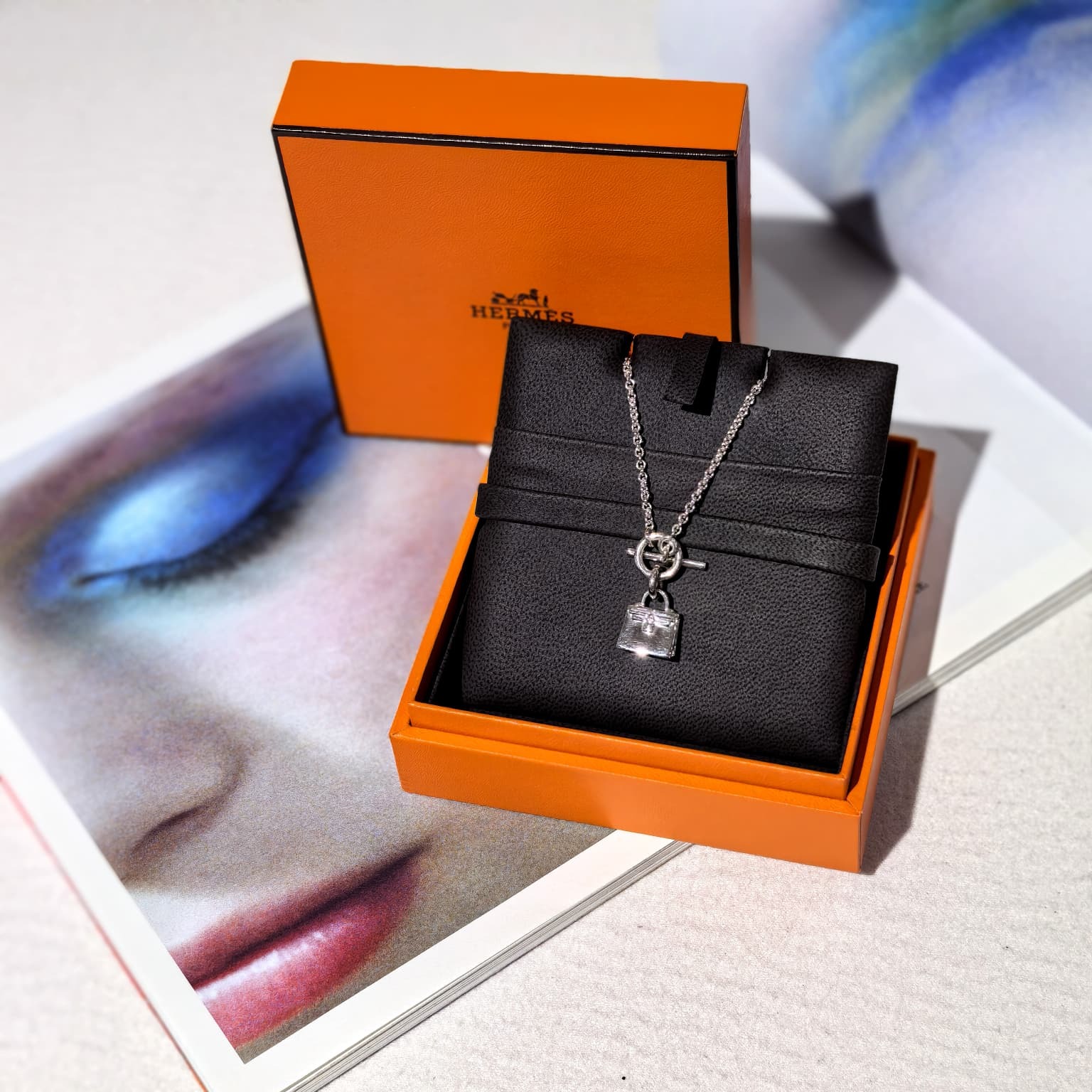 全新HERMES項鏈, Birkin 925純銀, H121330B, Amulettes NECKLACE, #BRAND NEW #香榭站正品