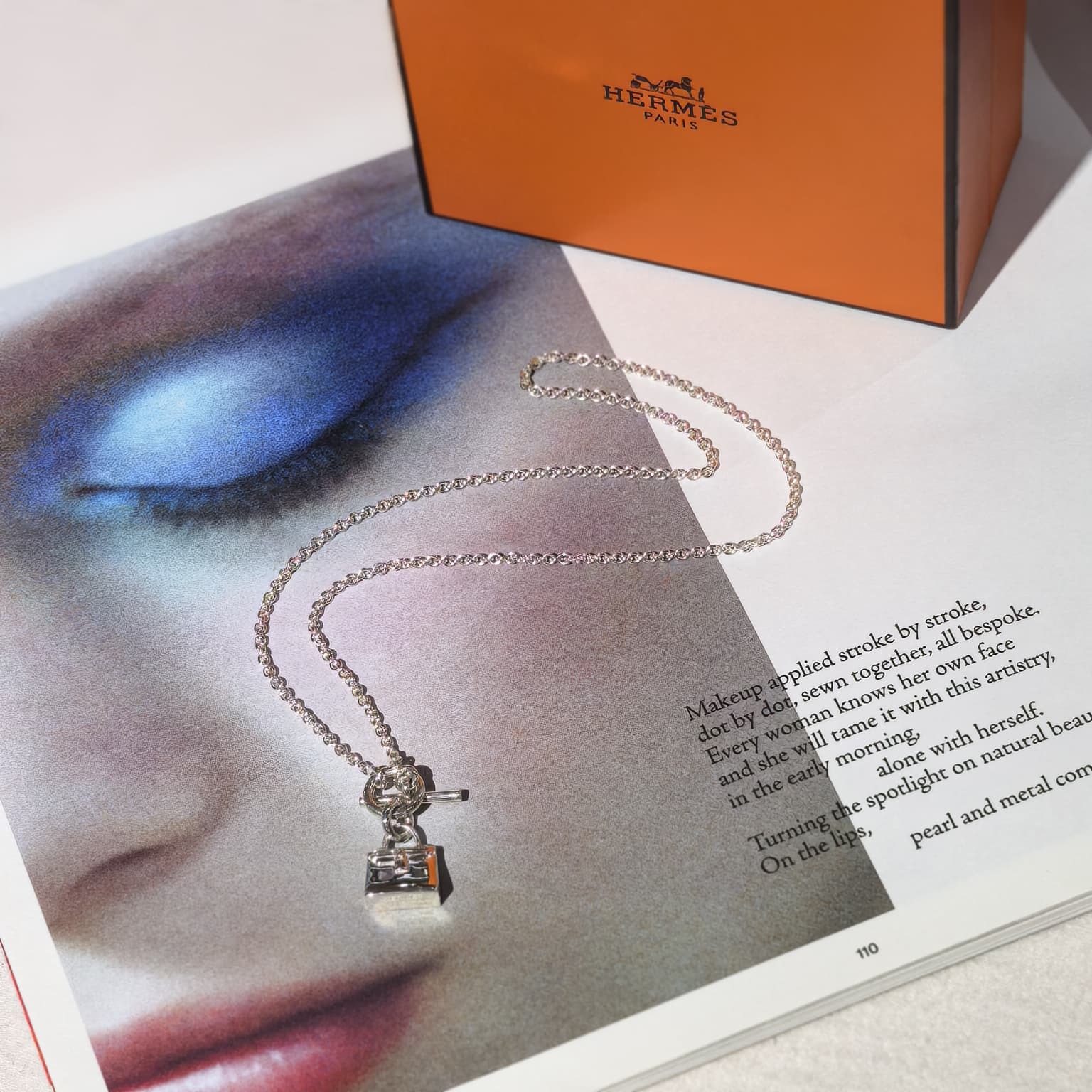 全新HERMES項鏈, Birkin 925純銀, H121330B, Amulettes NECKLACE, #BRAND NEW #香榭站正品