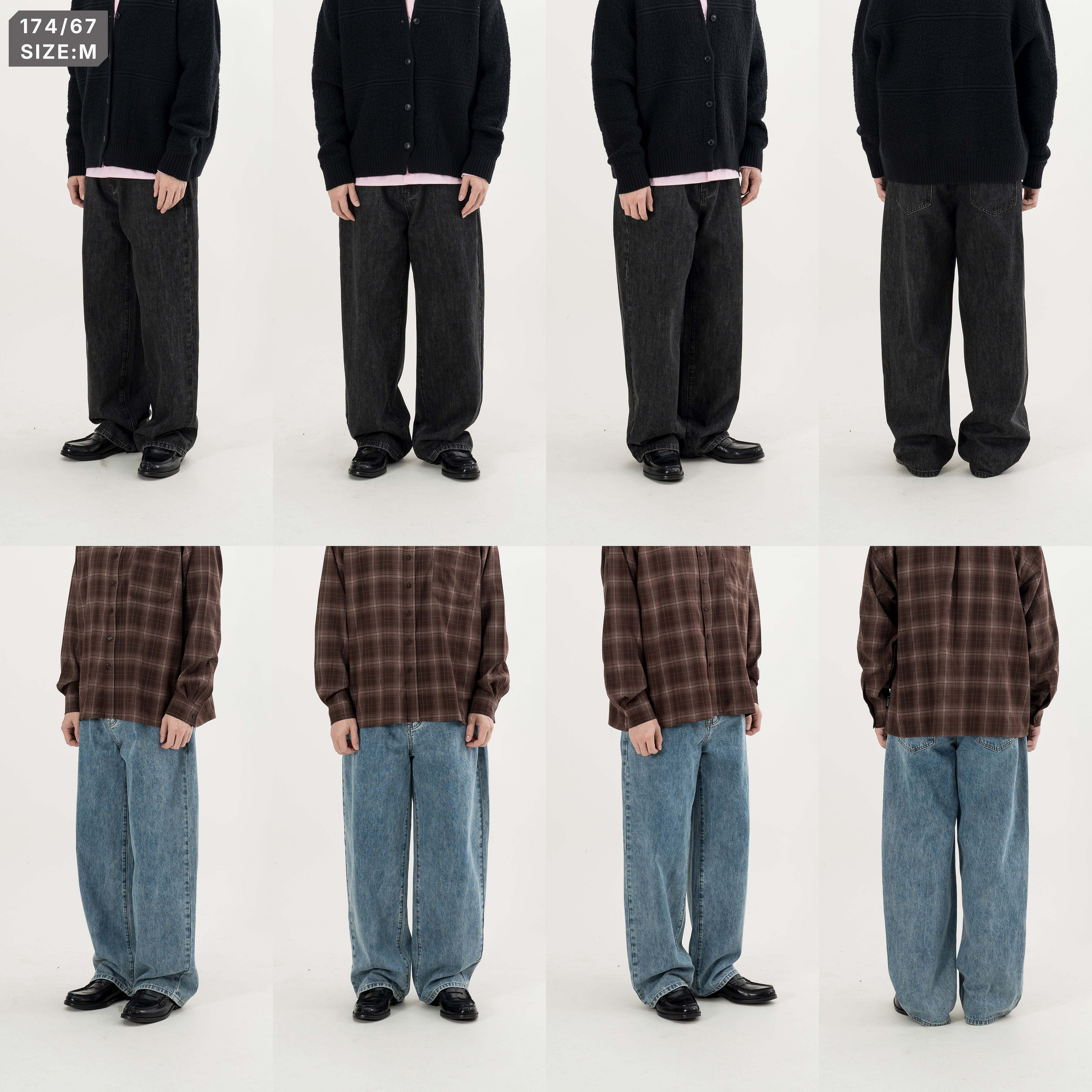 Washed Tapered Denim Jeans 水洗 錐形 牛仔長褲 [B-2686]