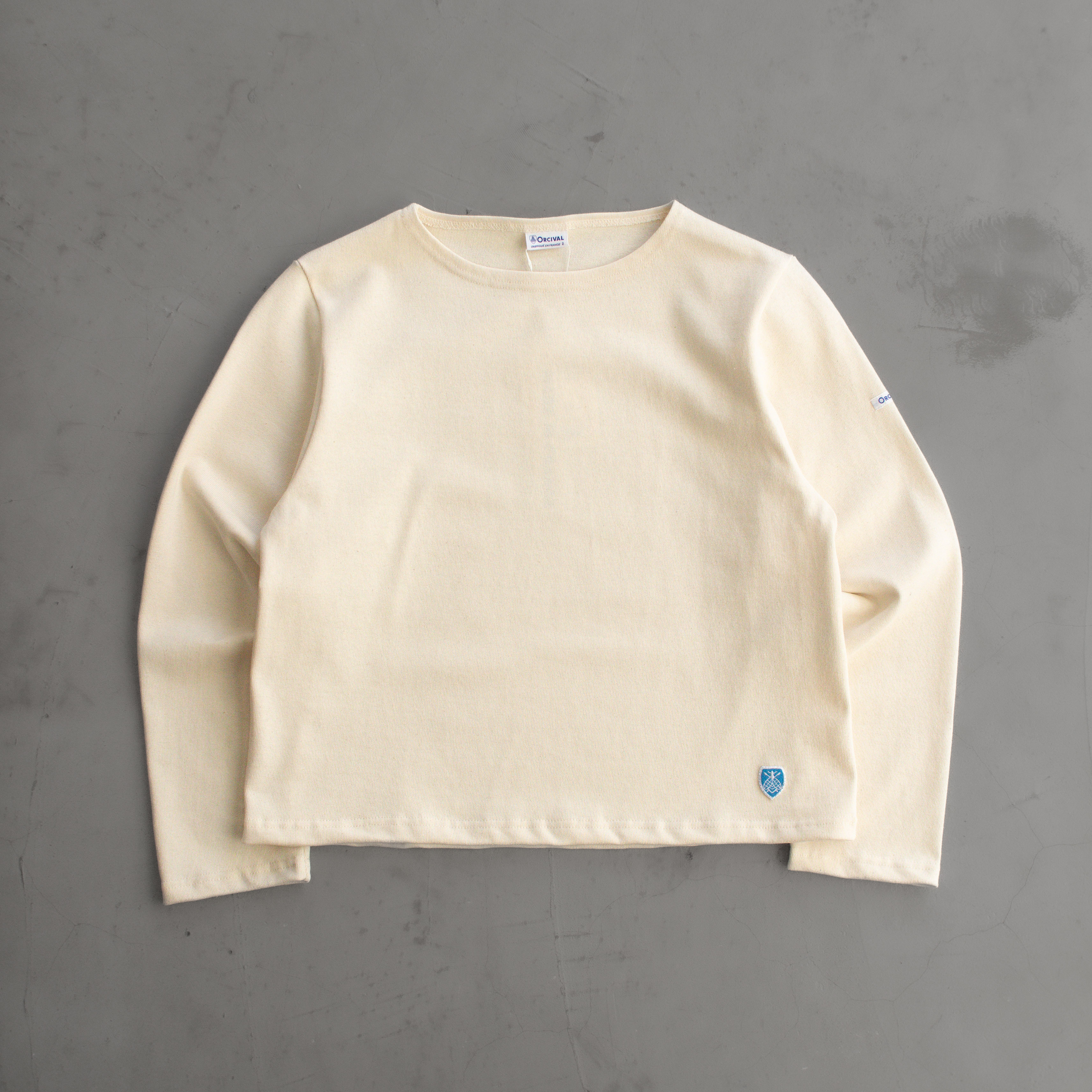ORCIVAL WOMEN'S COTTON LOURD BASQUE SHIRT SOLID 法國製 女裝 素面 船領 長袖 T恤 #B611