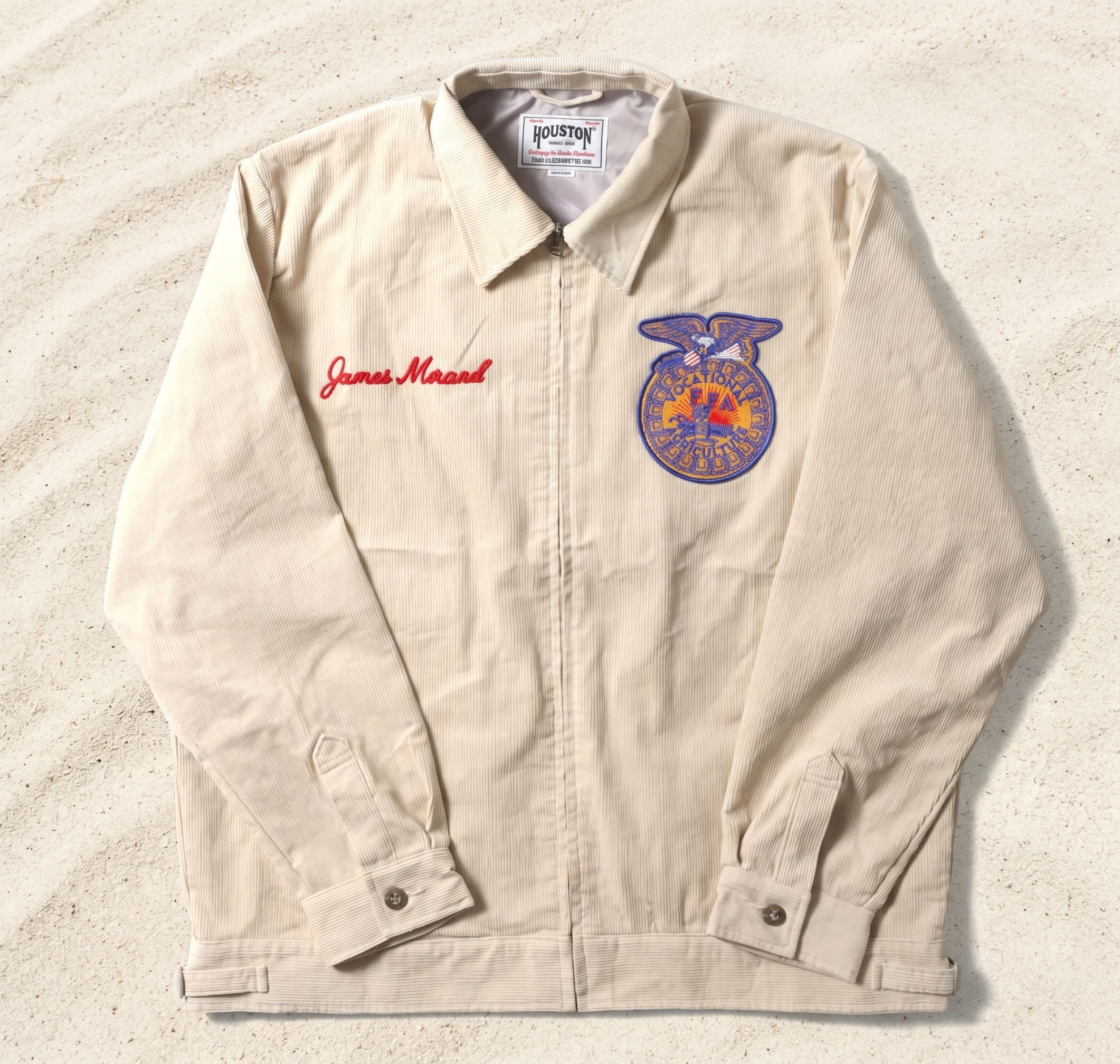 HOUSTON CORDUROY EMBROIDERY JACKET (FFA) / NATURAL