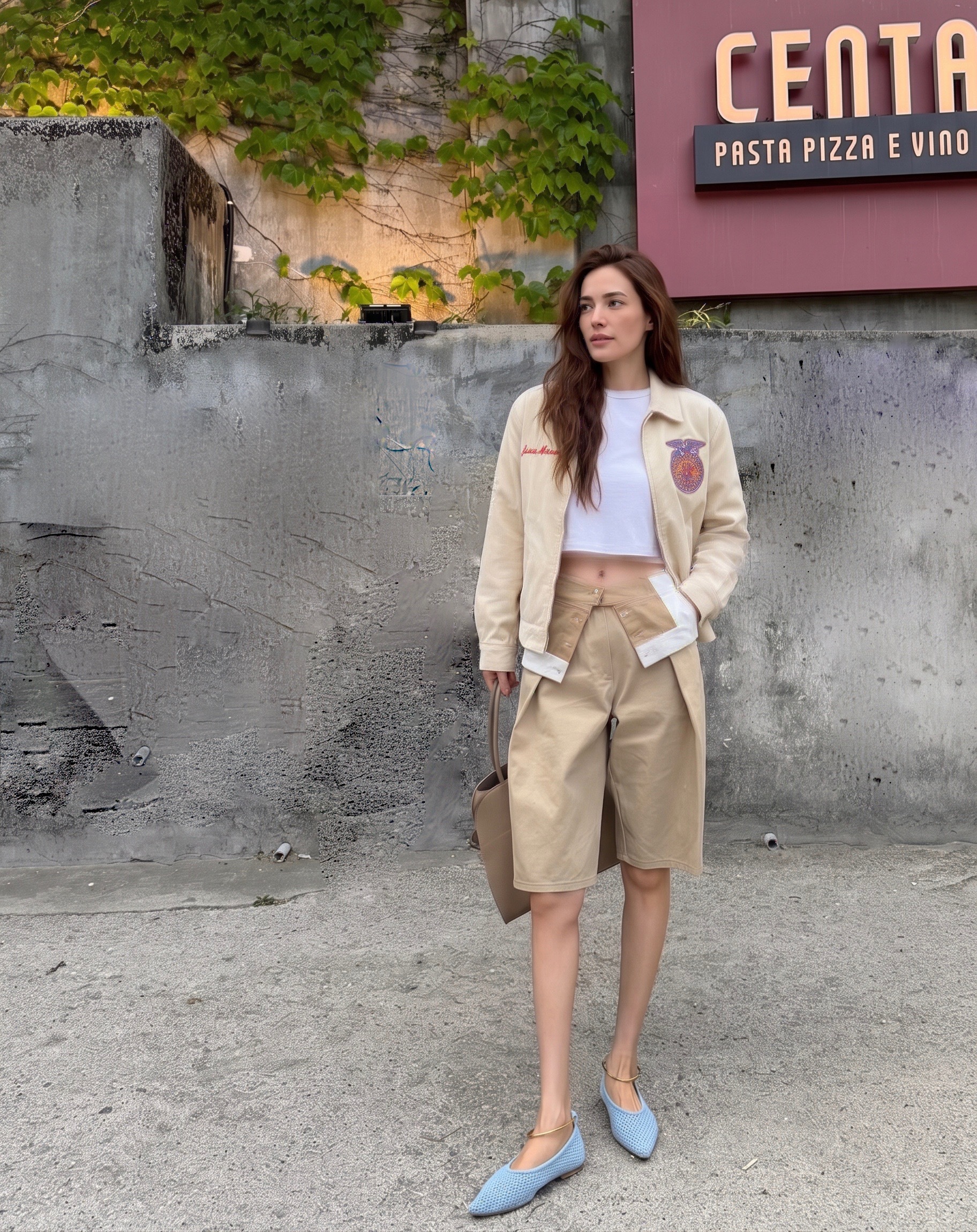 HOUSTON CORDUROY EMBROIDERY JACKET (FFA) / NATURAL