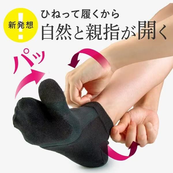 【預購】JM101020 日本奈良職人製造｜新發想扭轉式拇趾外翻矯正襪