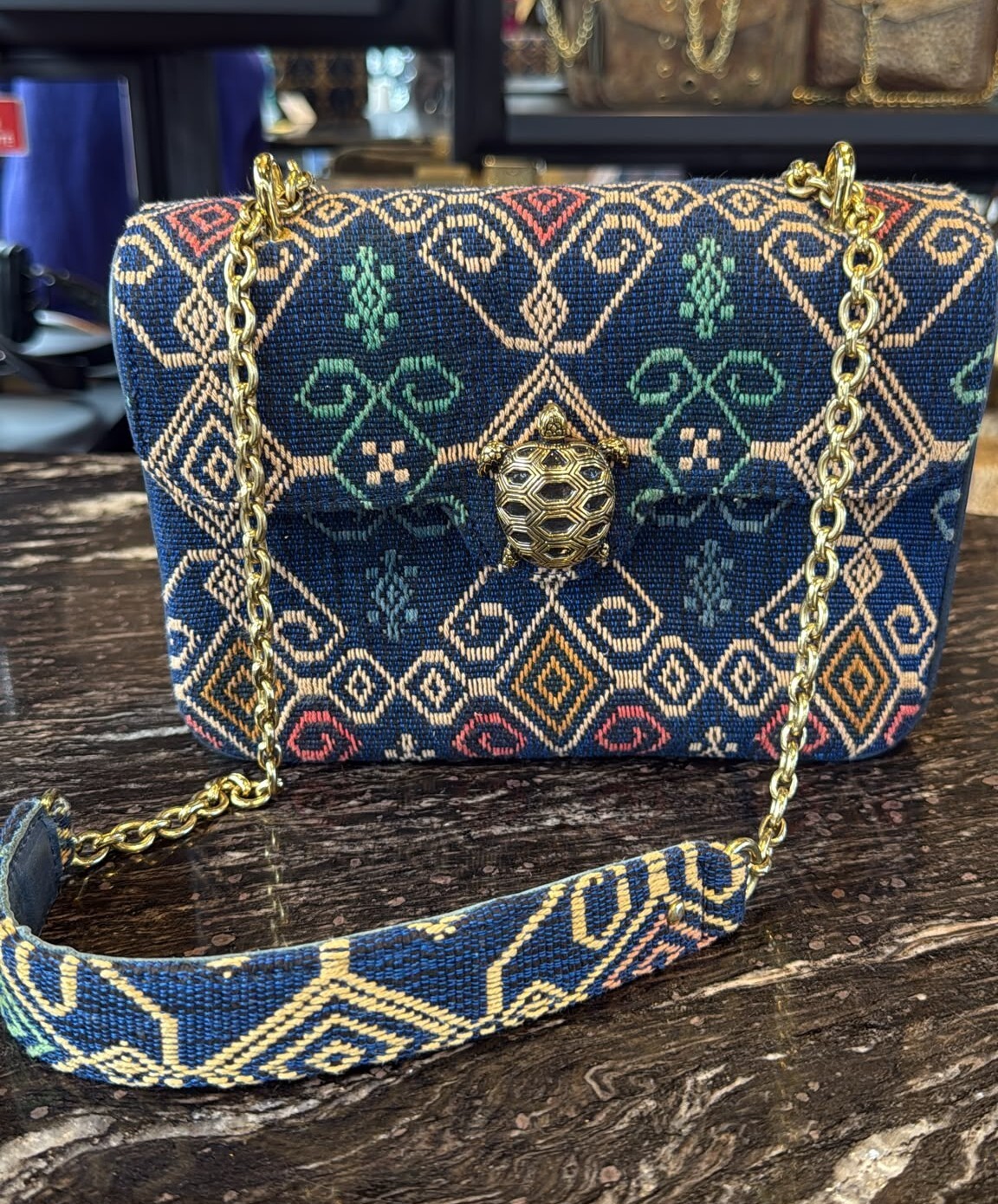 SMA-HHG1010-018 CLARIS VIROT-Blue Sumba Leather Ava Medium Bag 2114 - 綠 (A18)