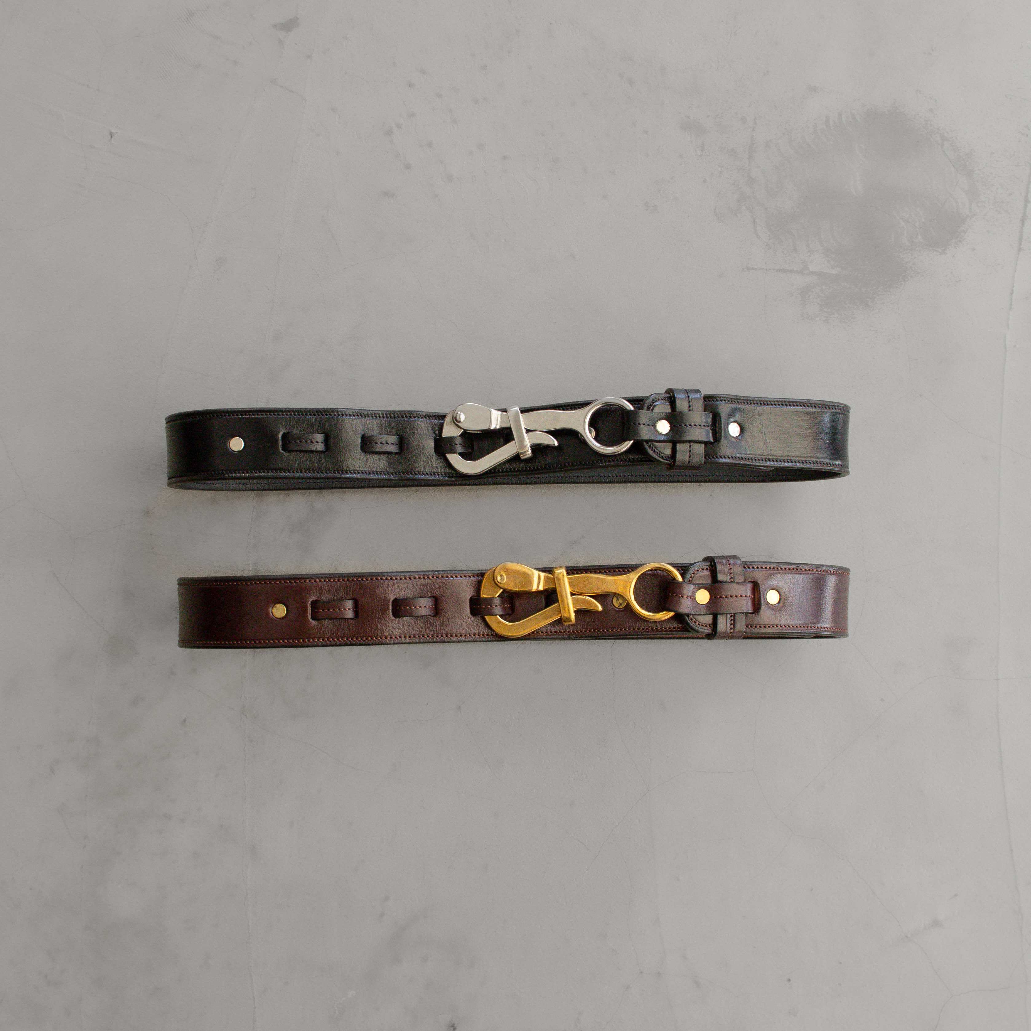 TORY LEATHER 1-1/2" PELICAN BUCKLE BELT 美國製 鉤扣 寬版 牛皮 皮帶 兩色