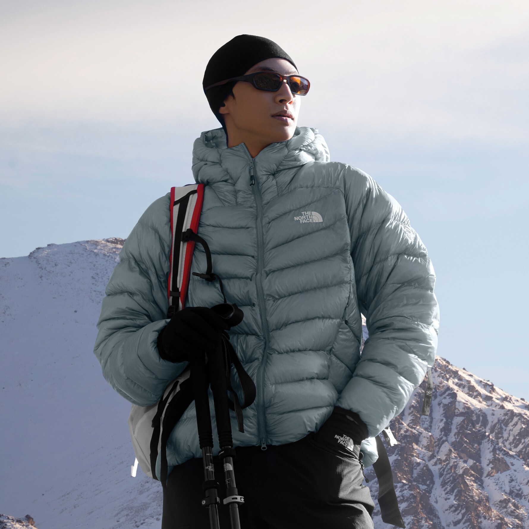 【代購】The North Face M'S SUMMIT 馬特洪峰連帽羽絨外套 NJ1DS87C 冰川藍 韓國限定