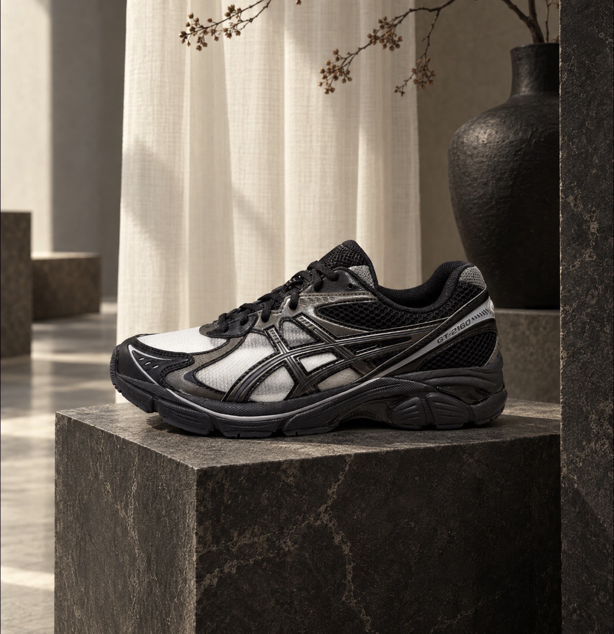 【APAIR】現貨 above the clouds x Asics gt-2160 復古 慢跑鞋 全黑 半透明材質 聯名款 1203A655-001