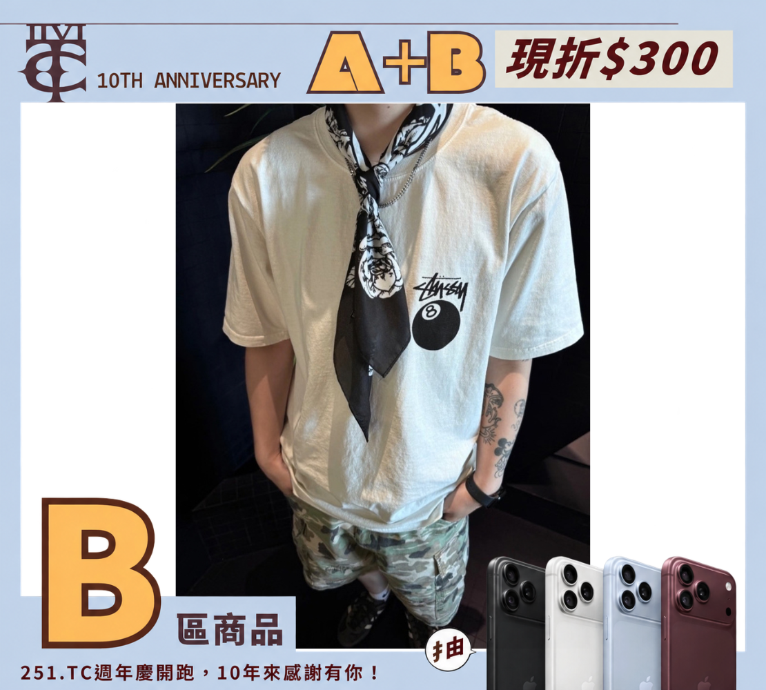 <現貨-經典8號球重返江湖🎱>   Stüssy STUSSY 8 BALL TEE PIGMENT DYED 經典 8號球 短T 短袖 黑灰 白 綠 藍 4色 1905022