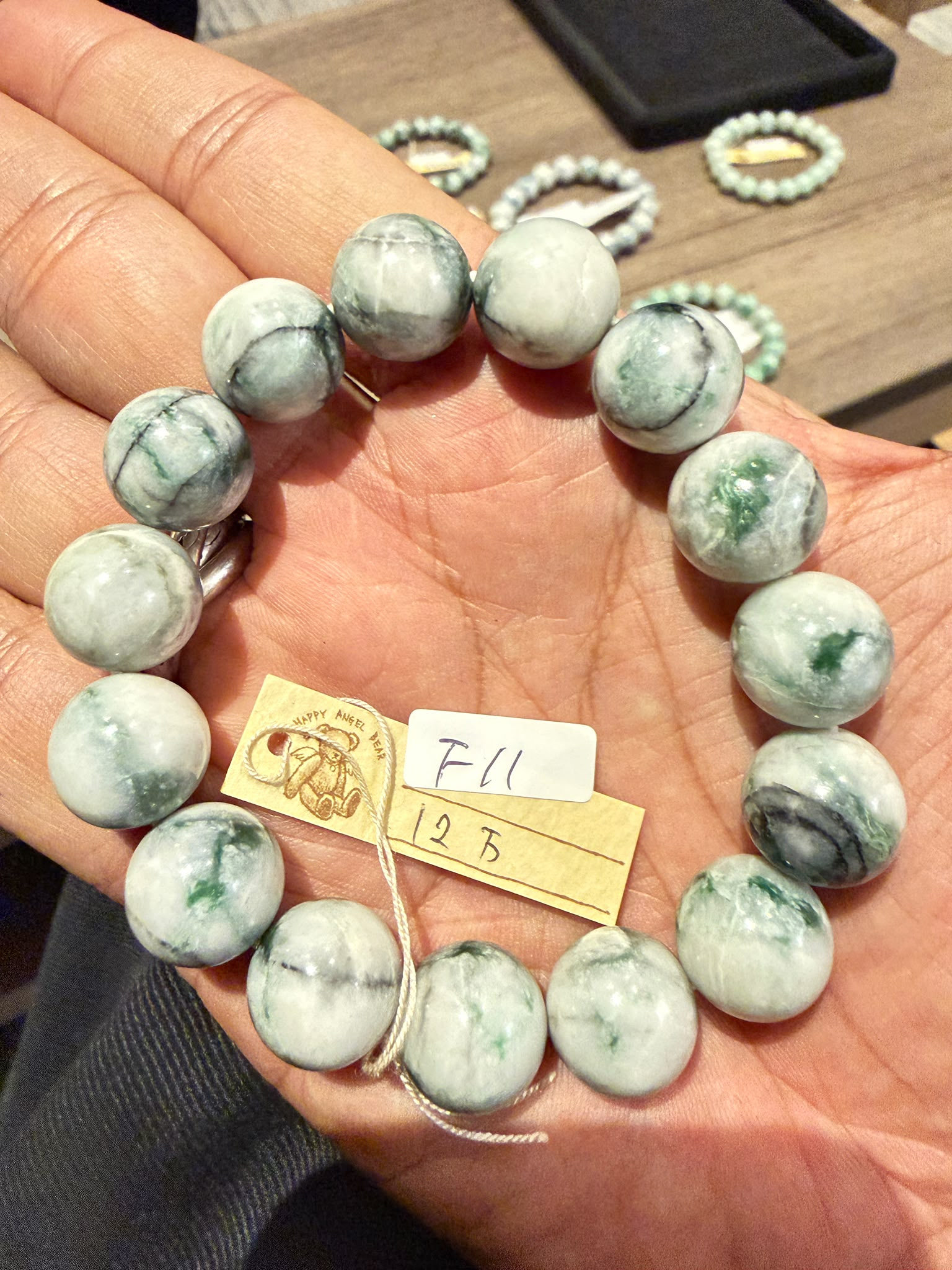 FN073 F11 天然日本糸魚川手串