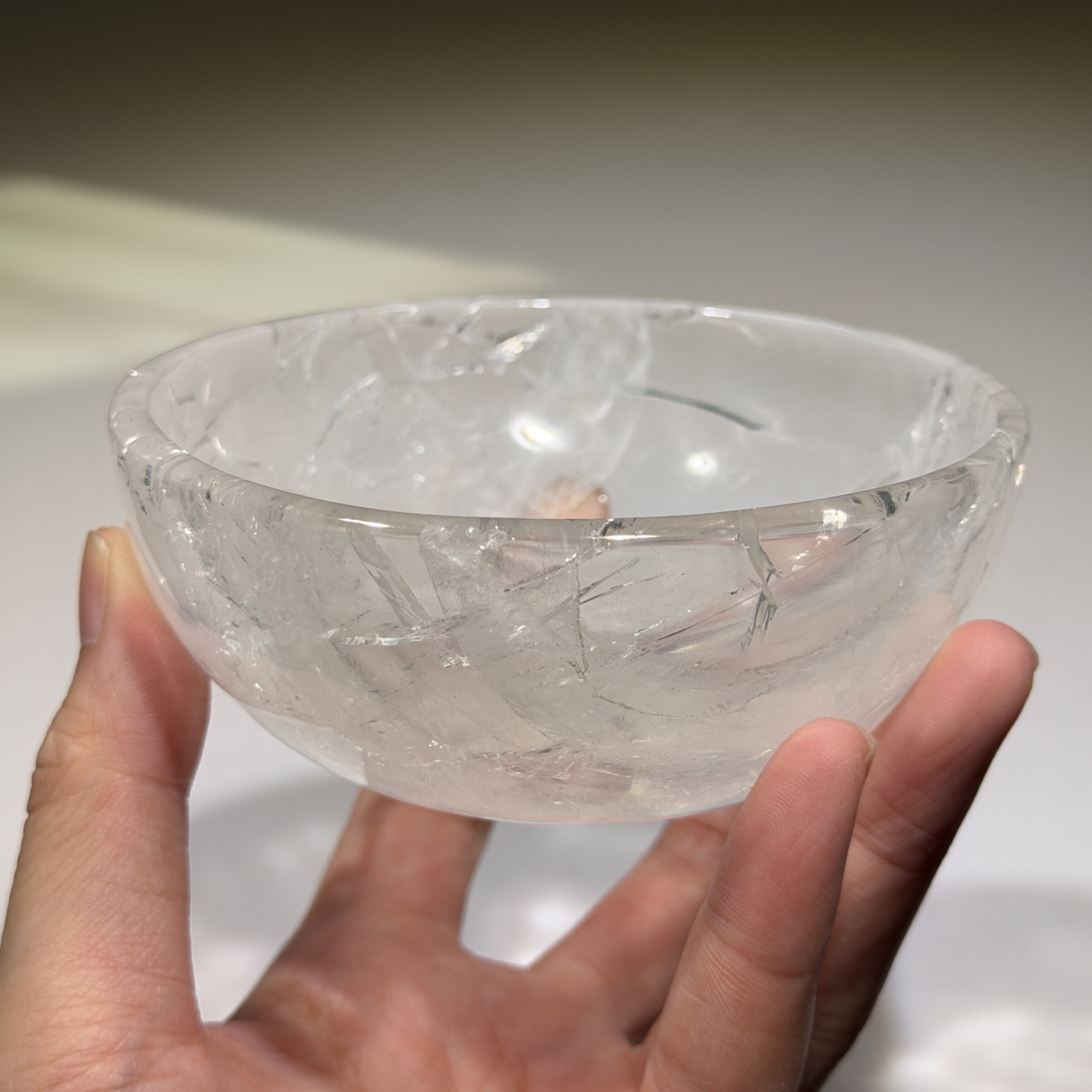 白水晶碗 10cm WD2493