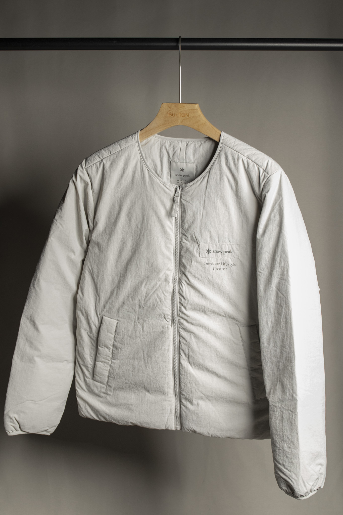 Snow Peak Land Woven Patch Light Down Jacket LAND 背後貼布box無領羽絨外套 S26WMGDJ62