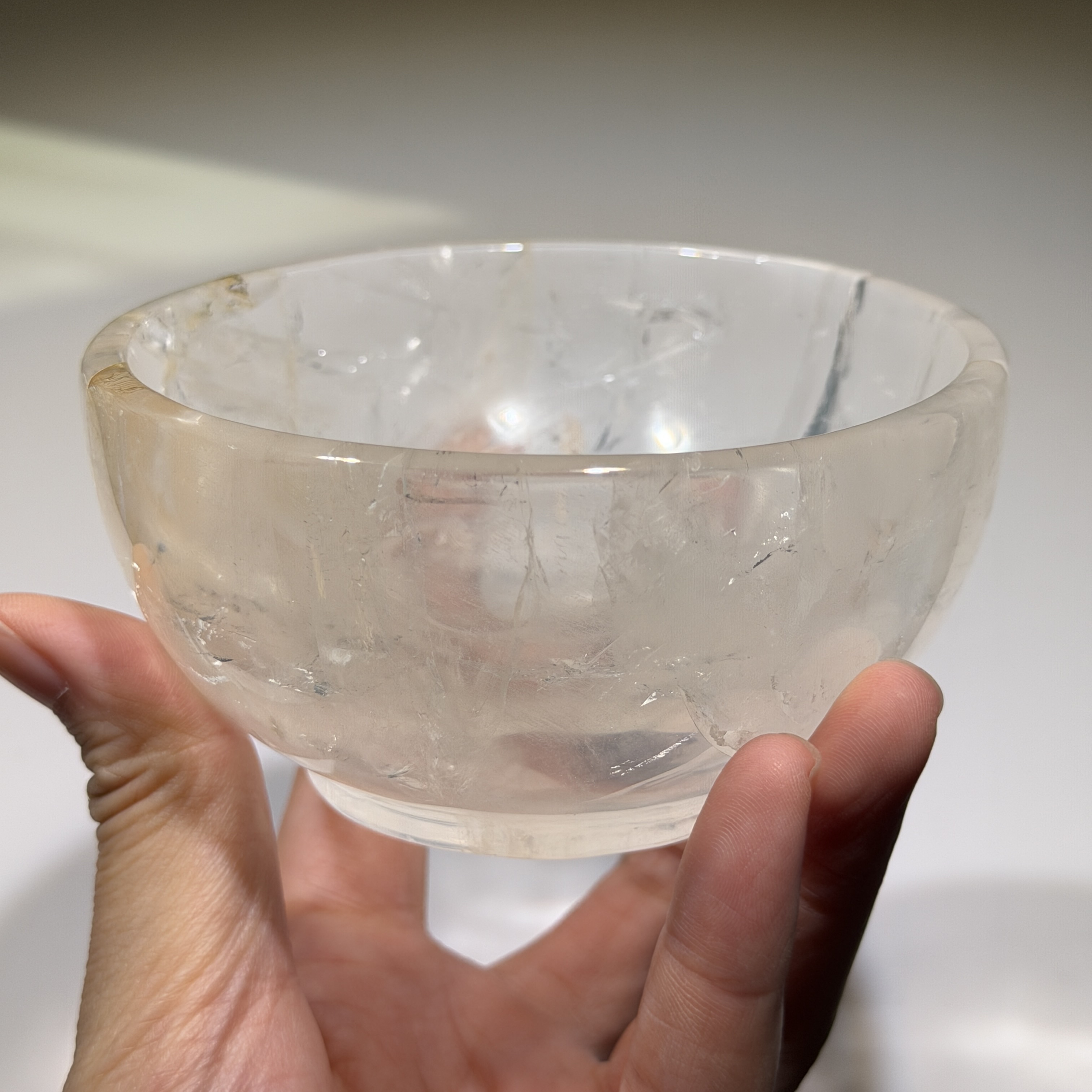 白水晶碗 10cm WD2494