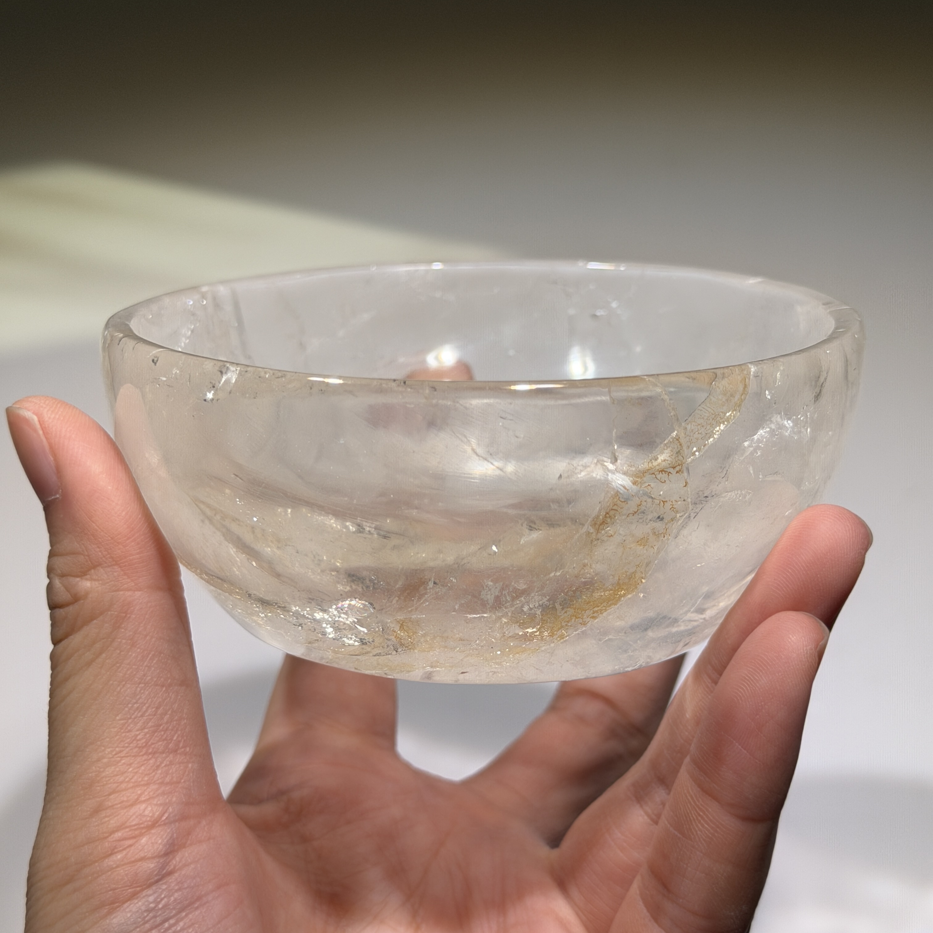 白水晶碗 10cm WD2495