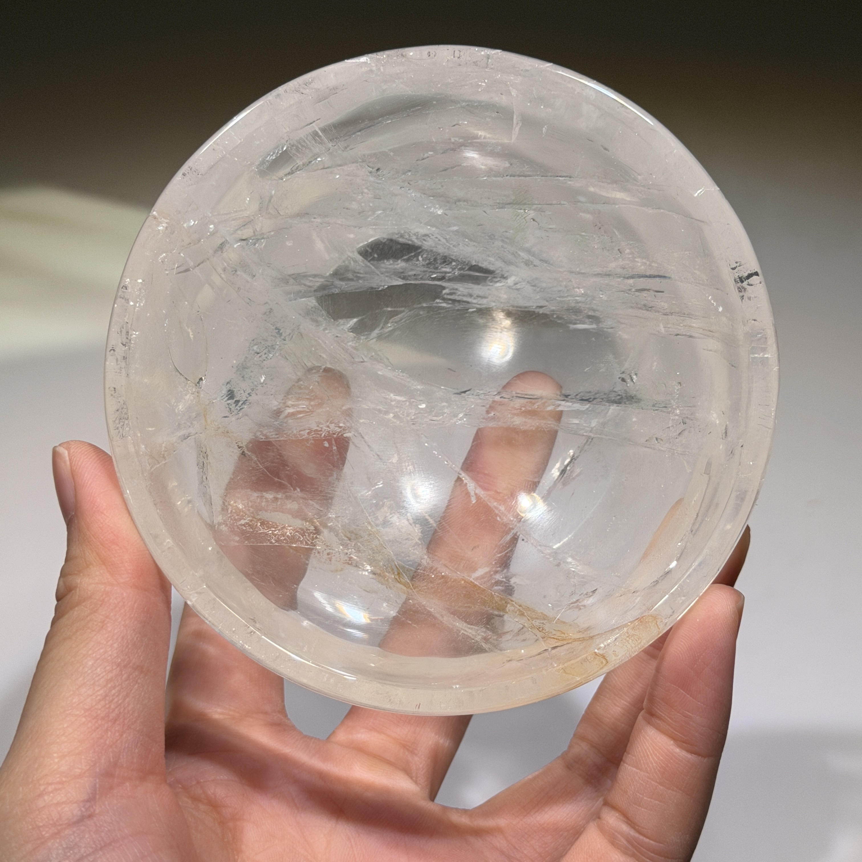 白水晶碗 10cm WD2495