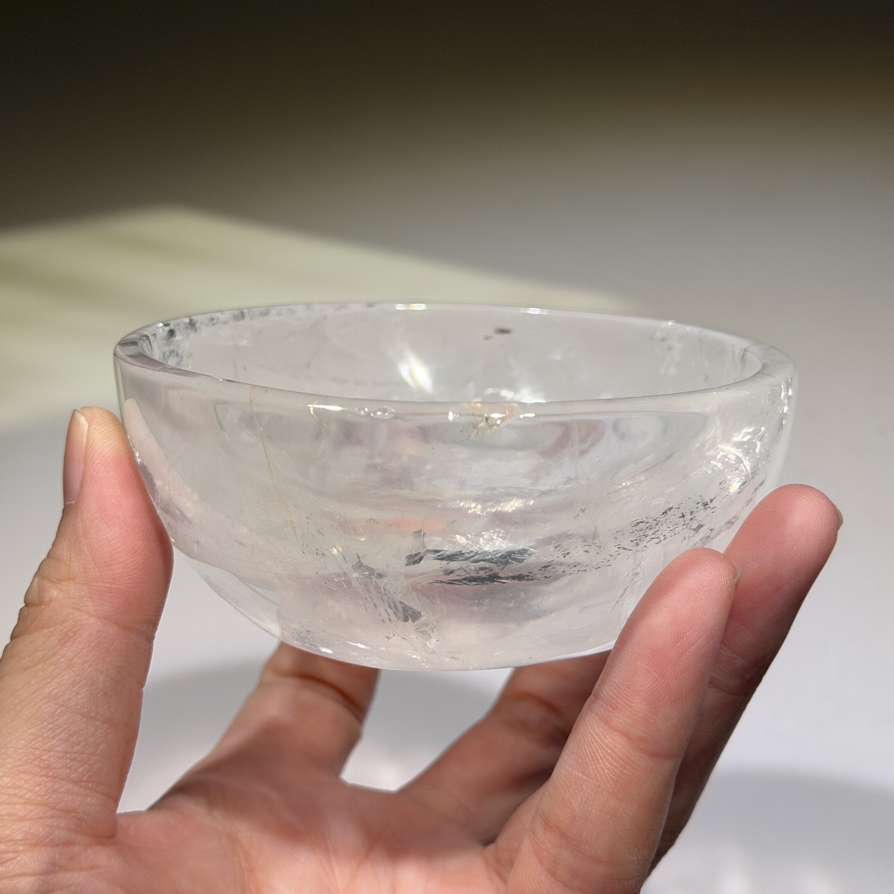 白水晶碗 9cm WD2497