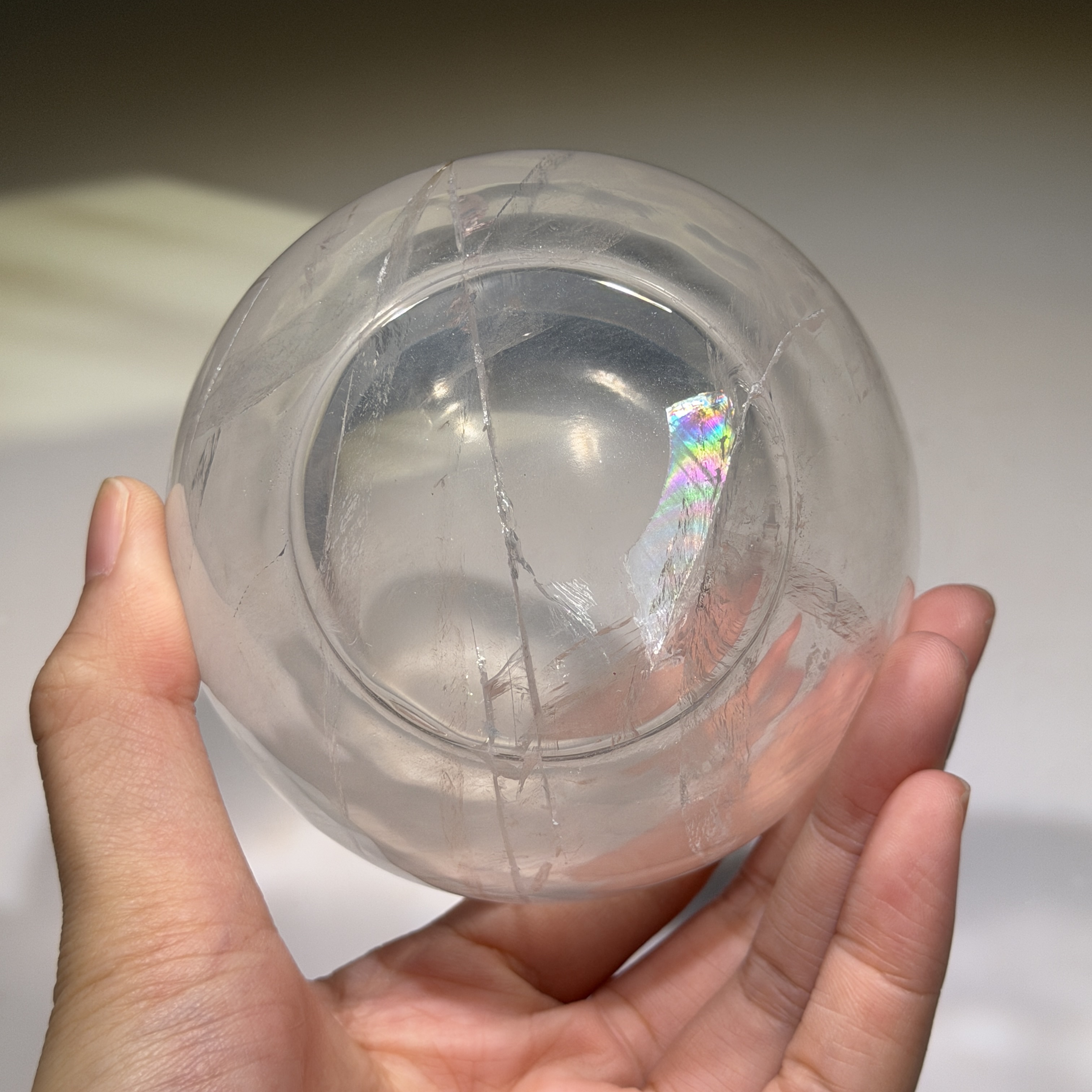 白水晶碗 9cm WD2498