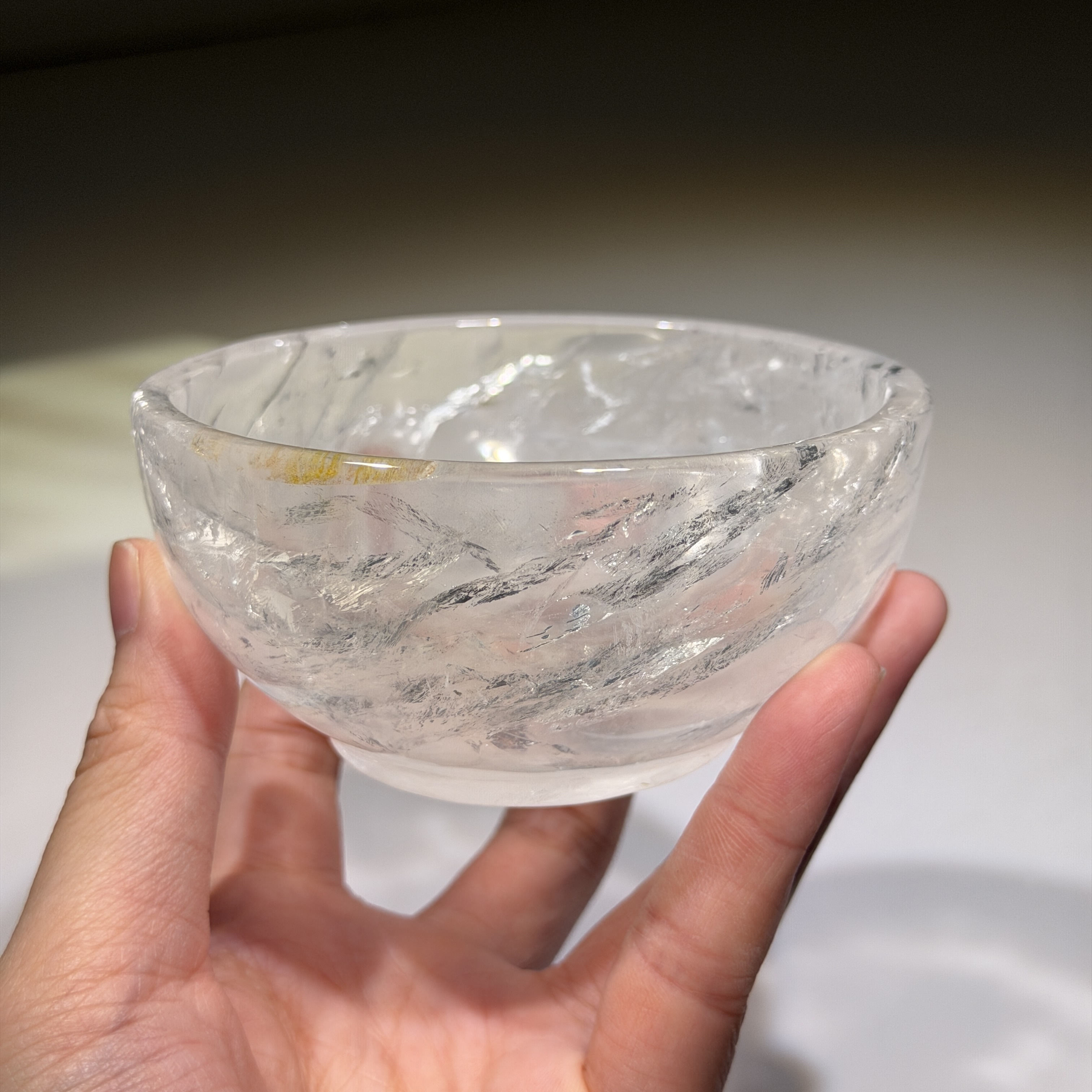 白水晶碗 10cm WD2499