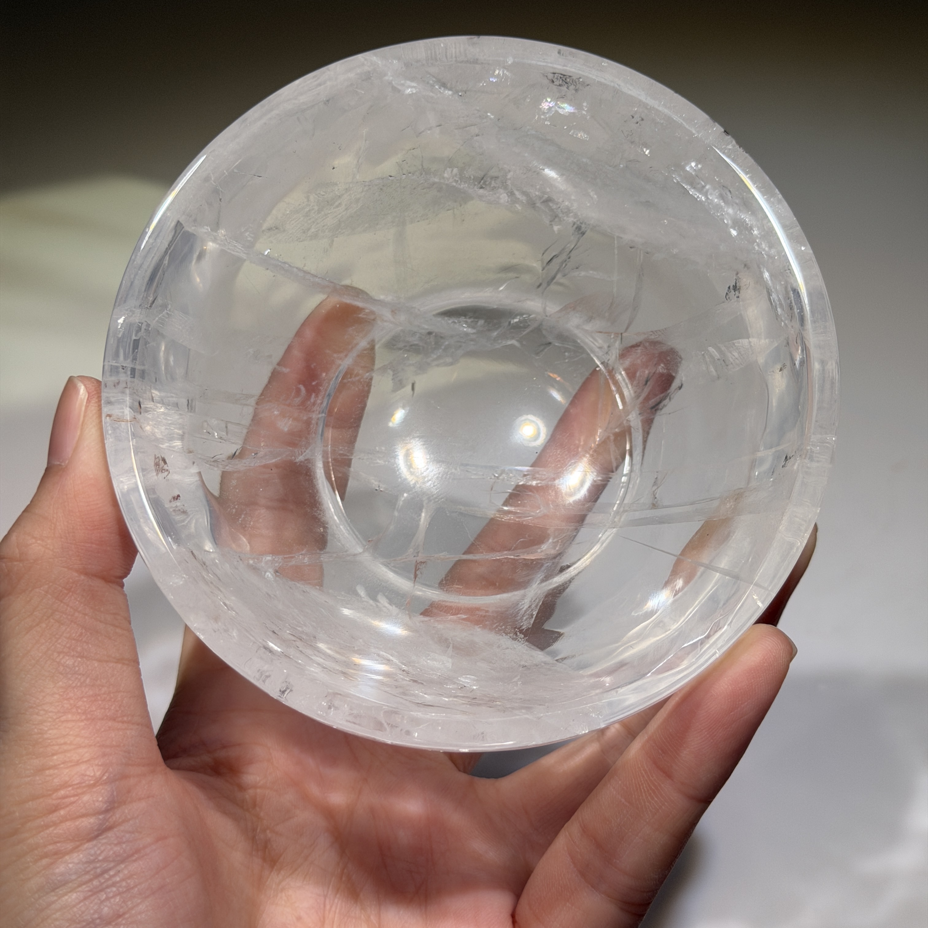 白水晶碗 10cm WD2503