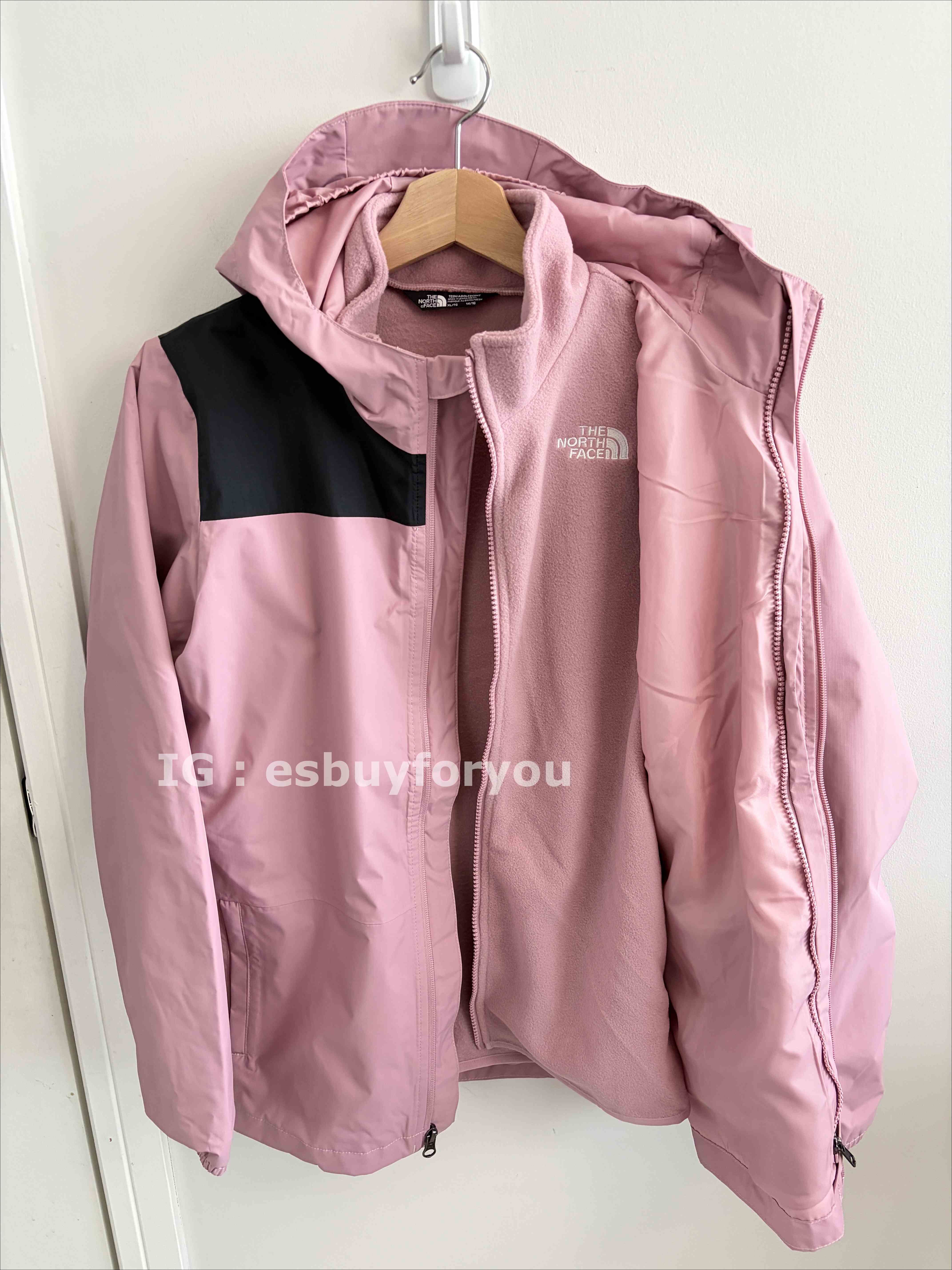 THE NORTH FACE 大童裝 三合一  搖立絨刷毛內裡 防風 防水 外套 (內裡可單穿)