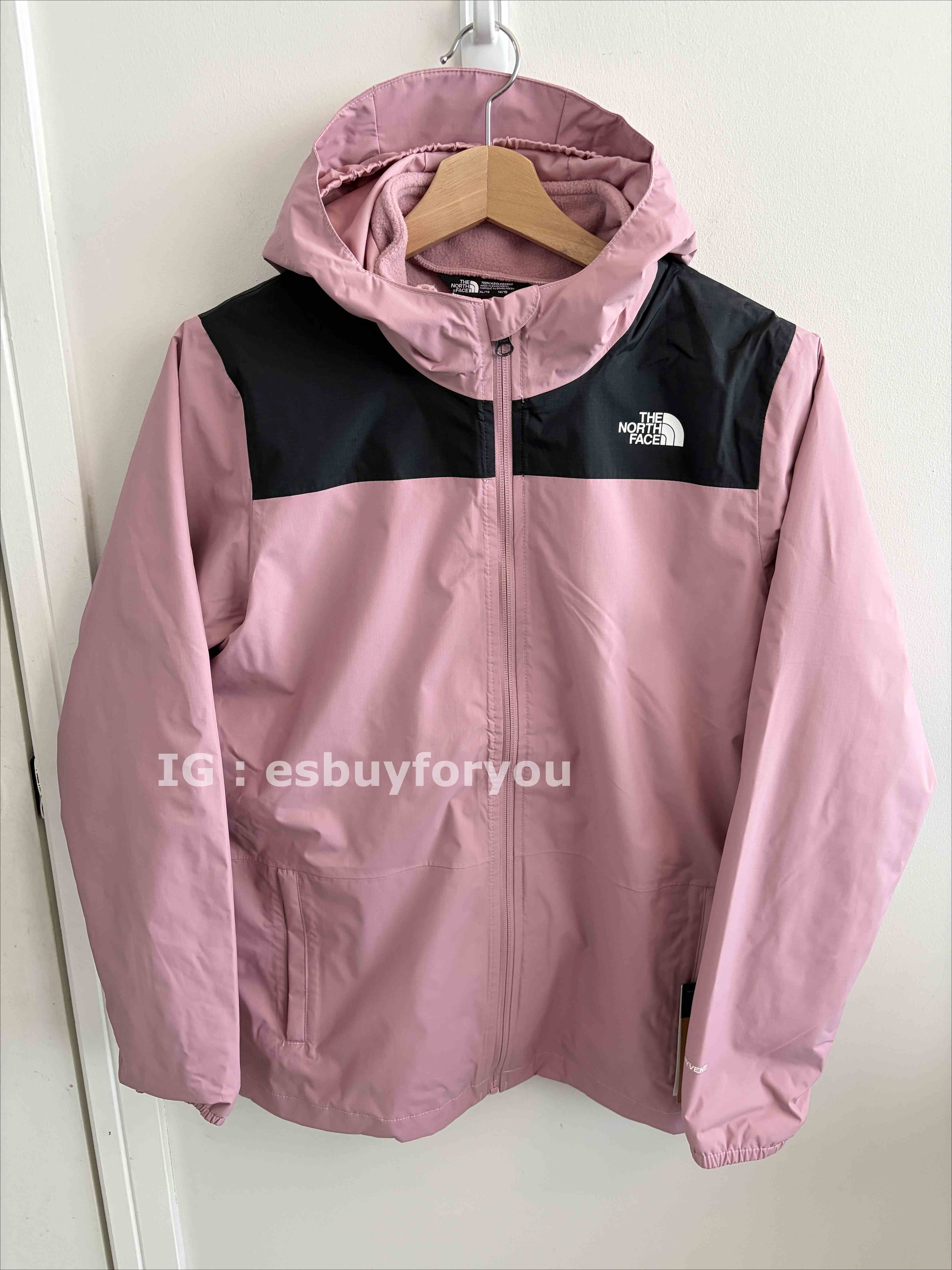 THE NORTH FACE 大童裝 三合一  搖立絨刷毛內裡 防風 防水 外套 (內裡可單穿)