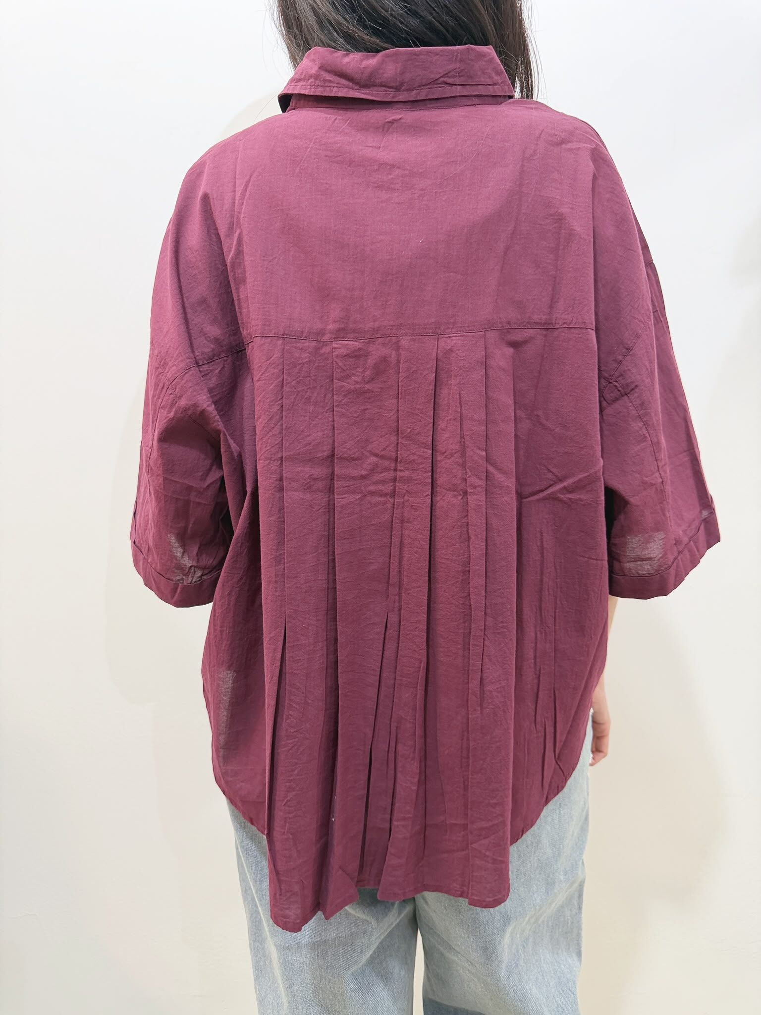 LN 植物刺繡襯衫短袖 TOP