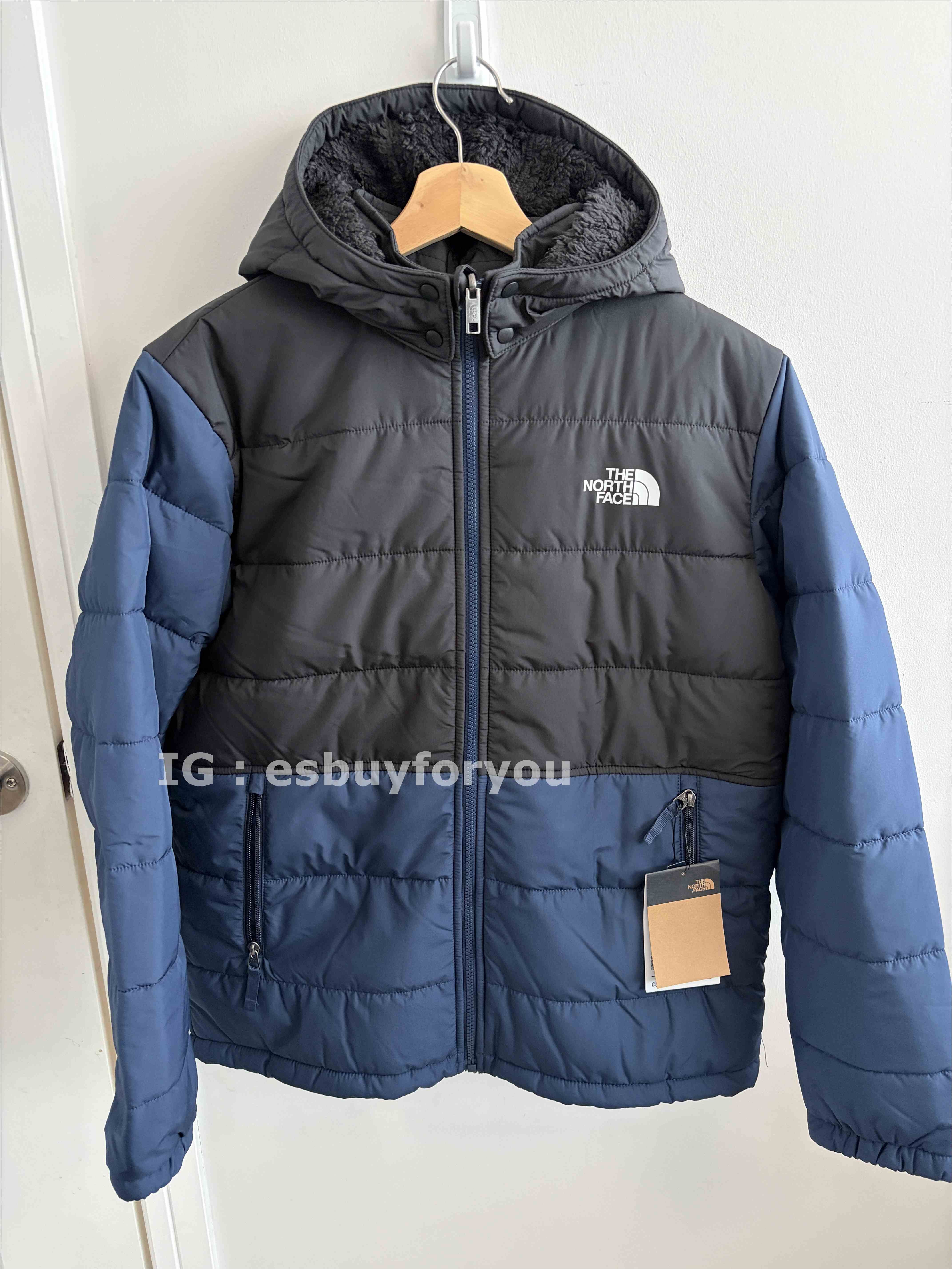 THE NORTH FACE 大童裝 雙面穿 QQ毛 超保暖 防潑水面料 外套 (帽子可拆)