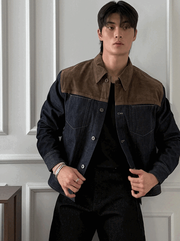 Dual Suede Denim Jacket