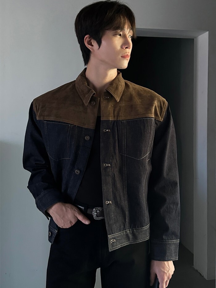 Dual Suede Denim Jacket