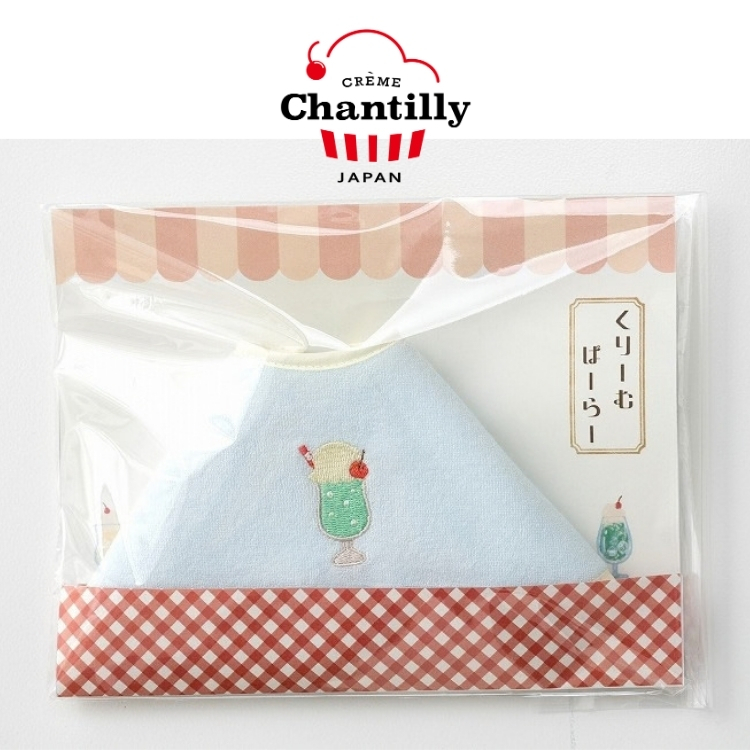 【日本 crème chantilly】圍兜－奶油蘇打｜藍色