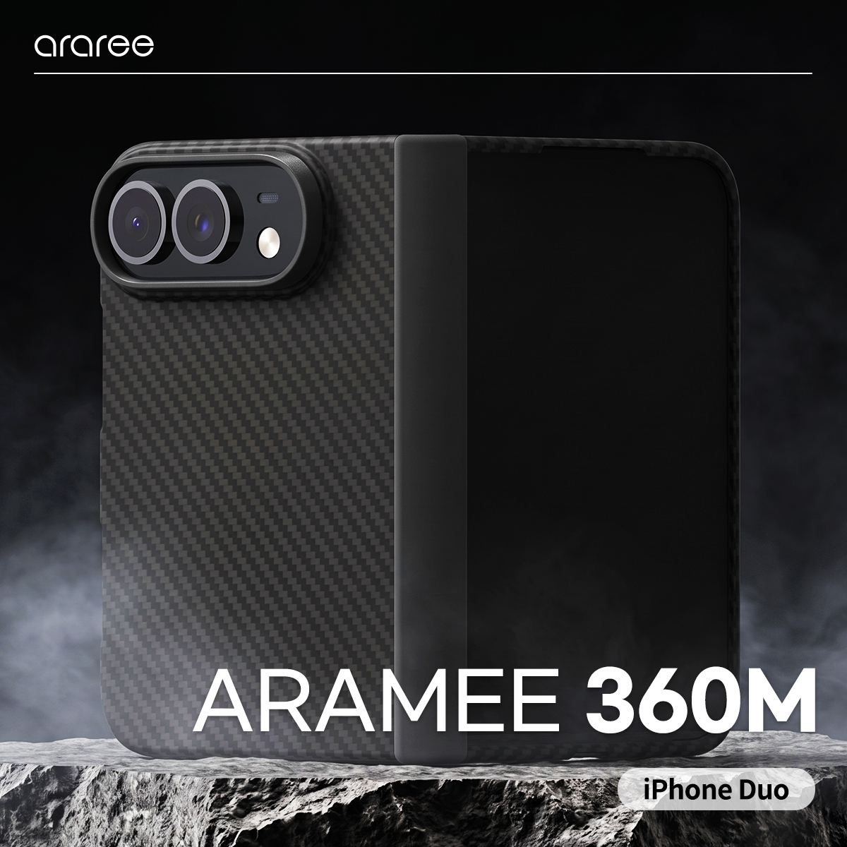 【韓國 Araree】Aramee 360M MagSafe 碳纖保護殼 iPhone Duo (原裝行貨)