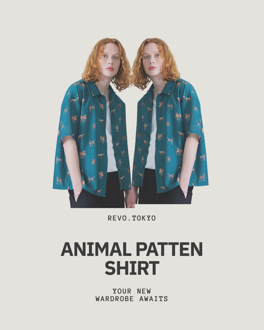 𝗥𝗘𝗩𝗢. 𝗧𝗢𝗞𝗬𝗢 | ANIMAL PRINT SS SHIRT