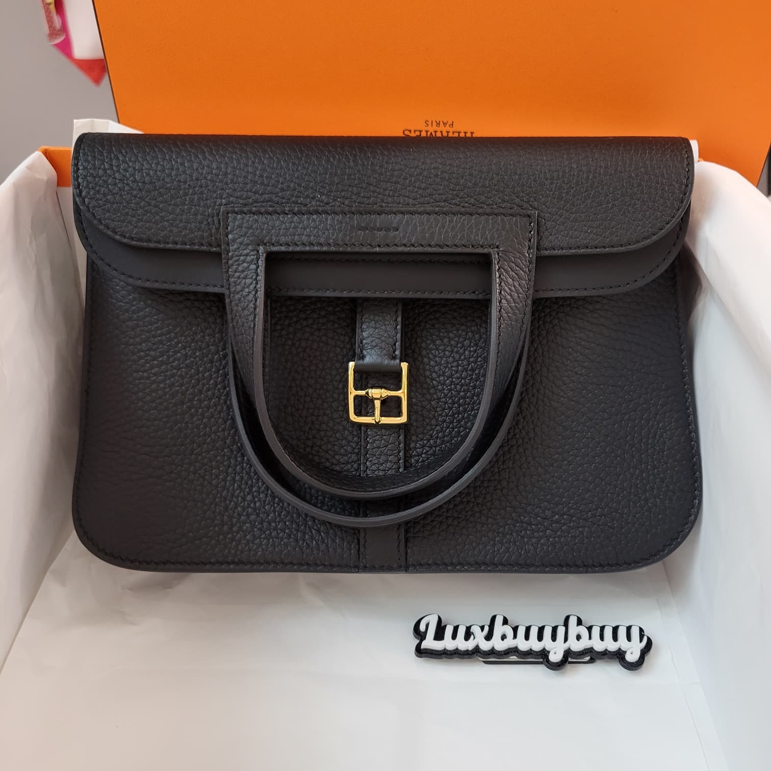 Hermes Halzan 25 noir cc