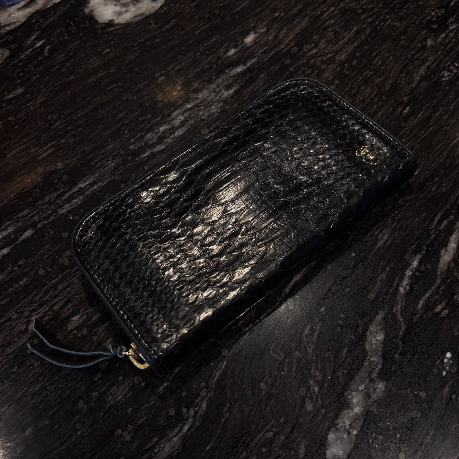 SMA-HHG1010-050 CLARIS VIROT-Portefeuille Python Bob Noir 491 (A50)