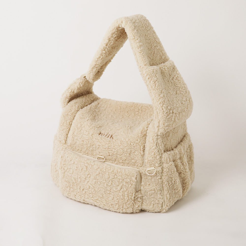 【Moncheri】Front-Open Fleece Sling with Cushion
