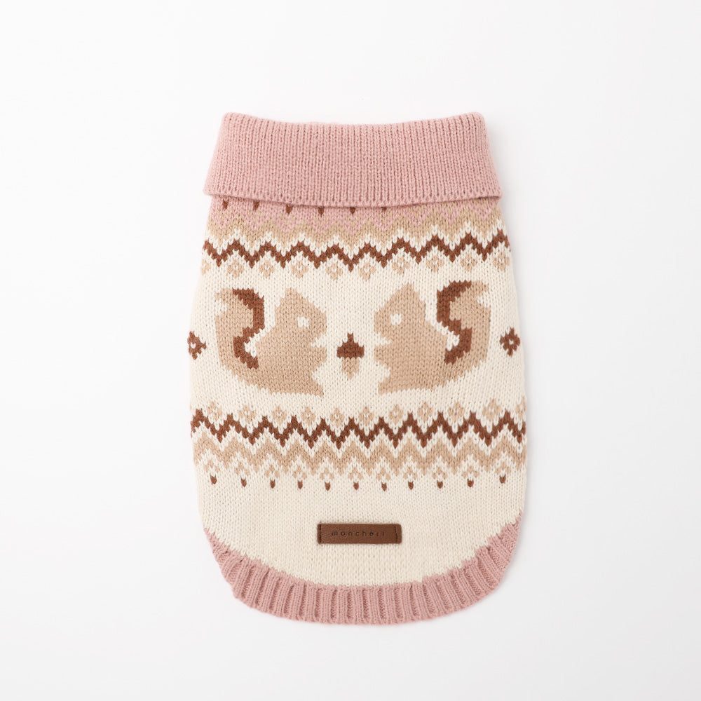 【Moncheri】Squirrel Nordic Knit Top