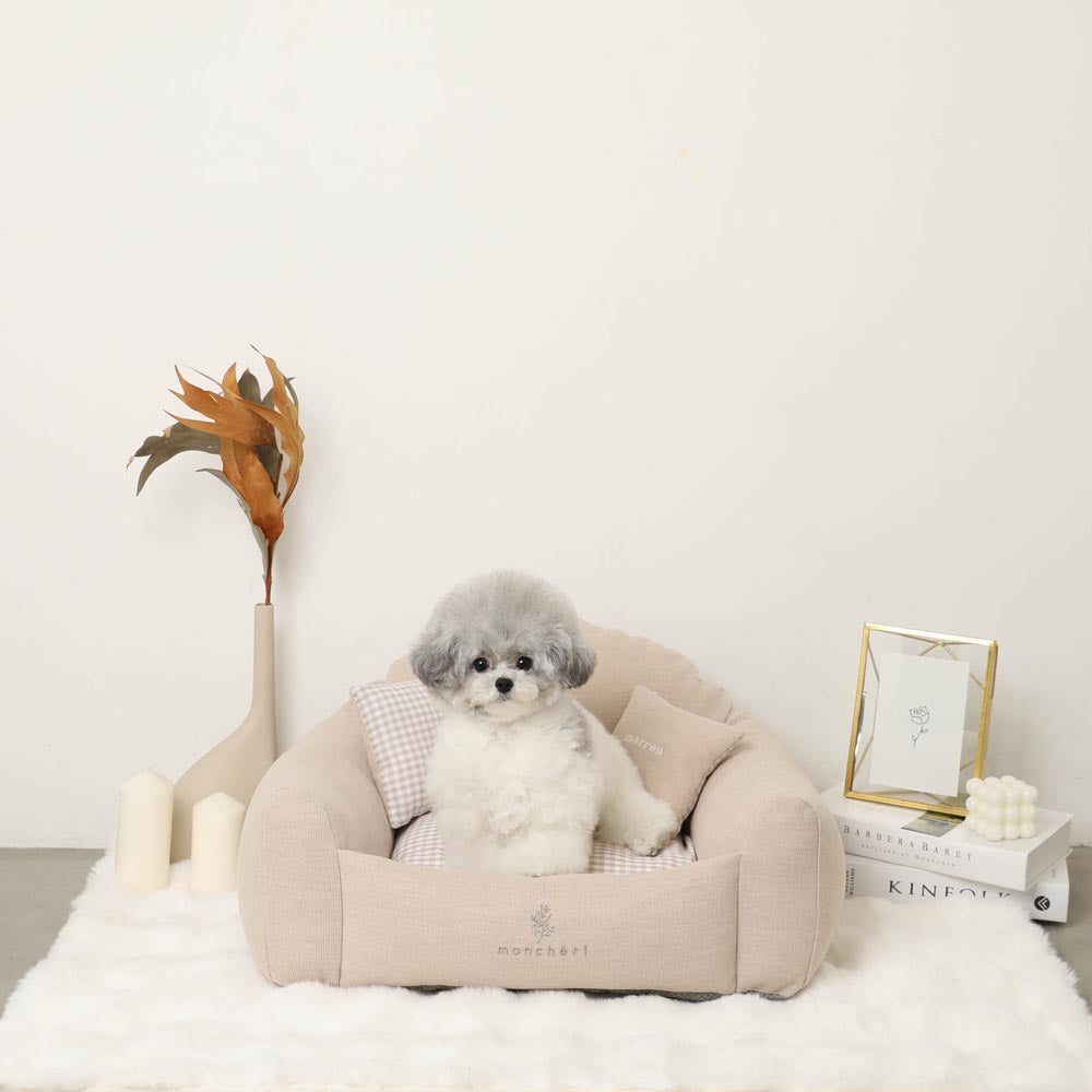 【Moncheri】Corduroy Gingham Big Sofa Bed