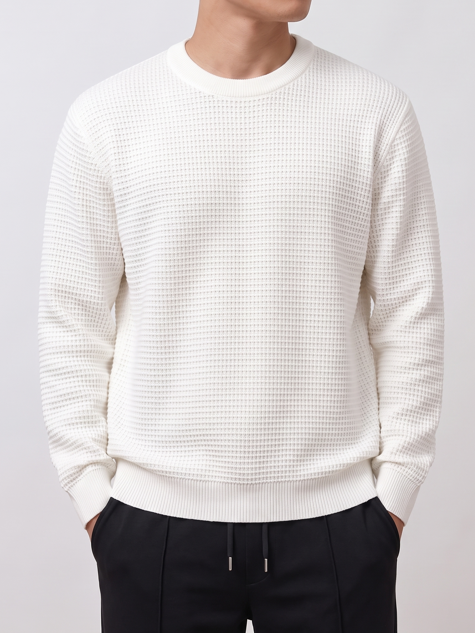 [1atm] Waffle Knit Crewneck project-069 design™ by 1atm
