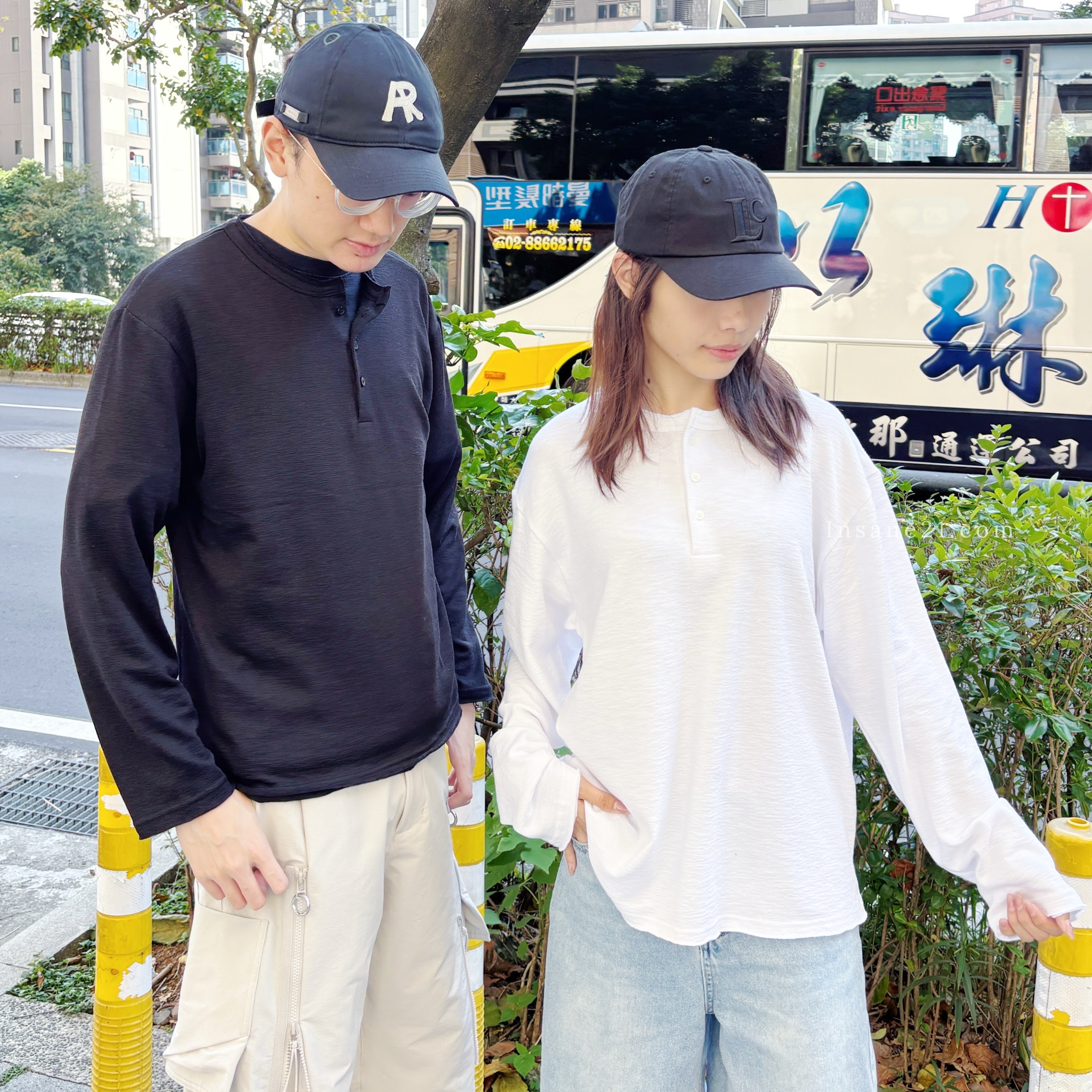 KINCH 亨利領 長袖 不修邊領口 上衣 疊穿 秋冬 韓國服飾