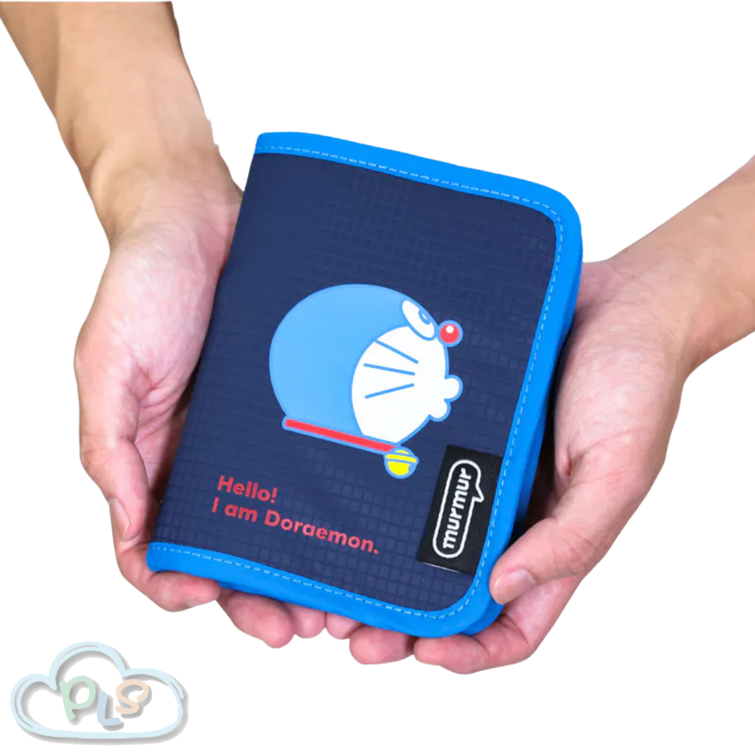 (Hello Daily) Passport Cover │ Passport Holder Doraemon Murmur Dark Blue With Light Blue Trim PC001 #30172