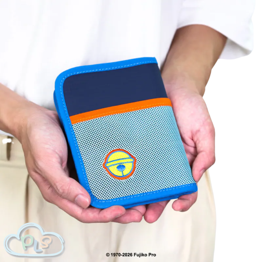(Hello Daily) Passport Cover │ Passport Holder Doraemon Murmur Dark Blue With Light Blue Trim PC001 #30172