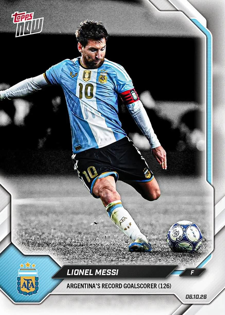 梅西退役卡包 二張入 Lionel Messi - 2026 Argentina Topps NOW® - Final Farewell Pack