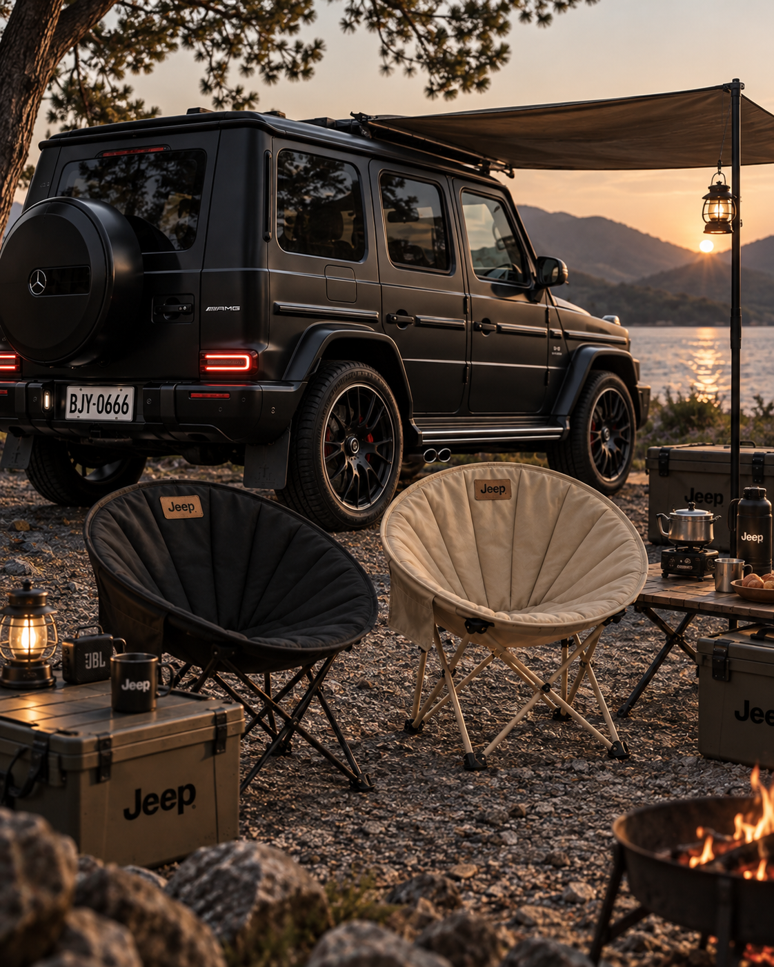 #代購 Jeep 加厚 露營椅 折疊椅 黑 / 卡其