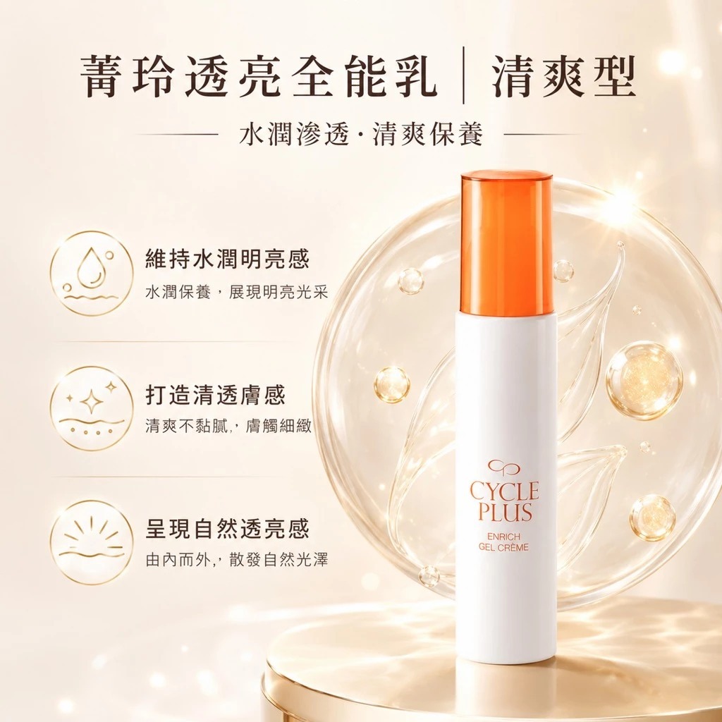 Naris CyclePlus 煥白全能乳 50ml 清爽保養不黏膩 日常修護 深層補水 妝前保養(J2610 NA798)